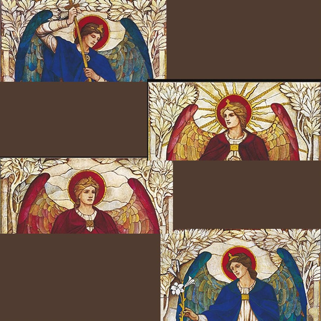 Which archangel do you feel a connection to? Why?
Do you know what your name means? What is the importance of your name?
What clues has your life given to how you reveal the Lord to the world? What attribute of God do you find yourself relating to the most?
•
Image: Four Archangels, James Powell and Sons of the Whitefriars Foundry, 1888. St John’s Church, Warminster, Wiltshire, England.
•
•
#beauty #sacredart #art #adportacaeli #catholic #catholiclifestyle #prayer #faith #truegoodandbeautiful #catholicart #catholicconvert #arthistory #religious #archangels #jamespowellandson #whitefriarfoundry #saintjohnchurch #england #raphael #michael #uriel #gabriel