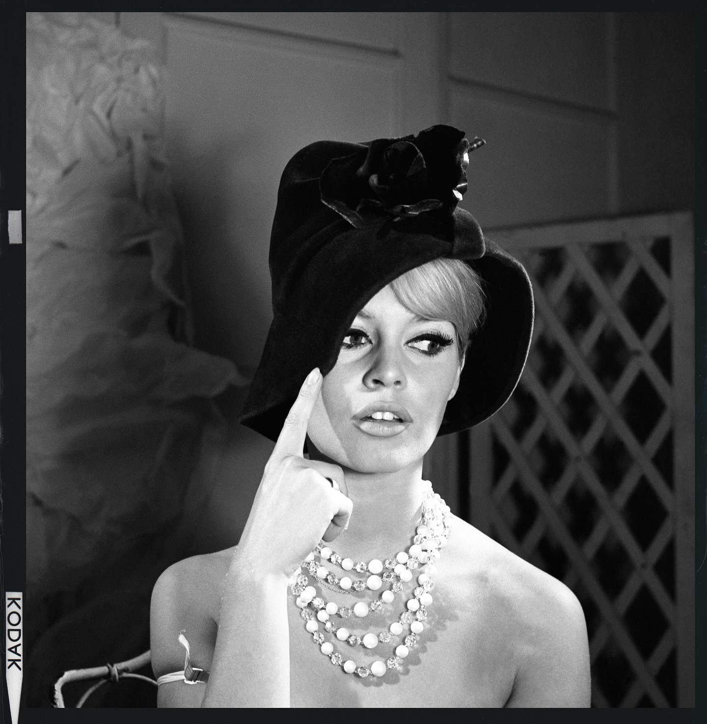 Archive - Brigitte Bardot wearing a hat by Jean Barthet
