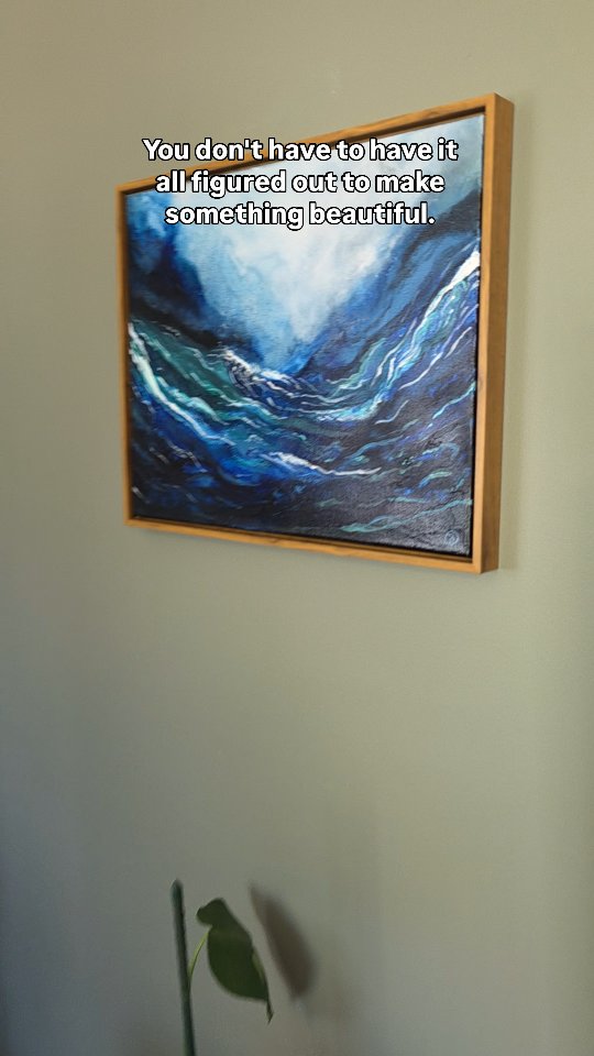 This is your permission to create freely and imperfectly.
There's always beauty to find within the mess.
Paintings and prints available.