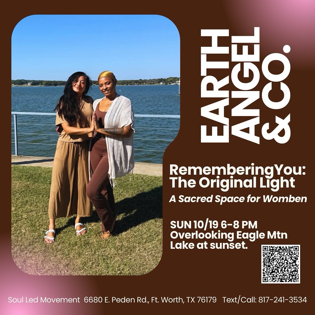 Remembering You: The Original Light ✨
On October 19th, we gather by the lake for a sacred women’s event-an invitation to return to your essence, to the place God knew you before you were formed. Infinite light.
Through the power of ceremony- guided meditation, womb-centered sisterhood, sacred water cleansing, we will journey back to Spirit, back to the infinite light within us. Our true essence.
This is a remembering. A release. A renewal.
A rebirth into who you’ve always been.
🌅By the lake at Soul Led Movement | October 19th
Reserve your space through the QR code or the link in @earth.angel_jasmine ‘s bio. Spots are Sacred & limited. We are looking forward to sitting with you all.