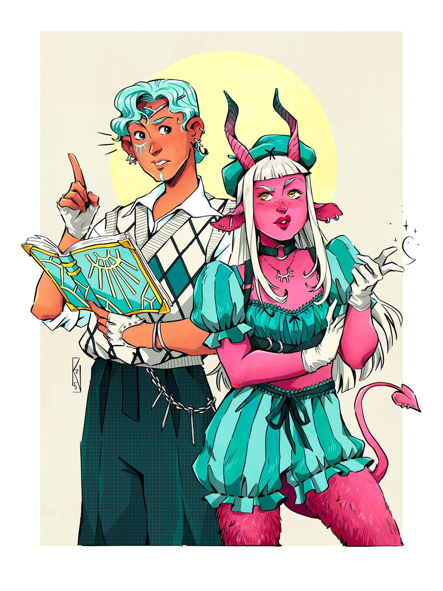 „May the beam reach you!“💡💫
My first piece of campaign 4 fanart! Yay! 😍
What an incredible duo these two are! I’m enjoying them so much! Wicander is played by @ramsiegel and Tyranny by @whitneysmoore
And yes I will never stop putting @criticalrole characters in modern clothes - it’s just so much fun!
Next up MUST be Occtis because he is my FAVORITE! 💜
#campaign4 #criticalrole #criticalrolefanart #criticalrolecampaign4 #critterart