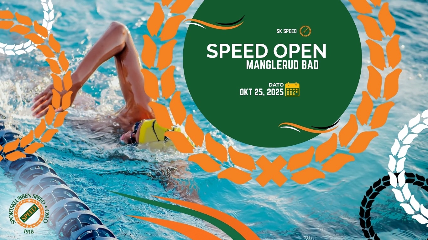 Speed Open nærmer seg! 🏅
Forberedelsene er i full gang før årets Speed Open!
Helgen 25.–26. oktober samles svømmere fra hele regionen til to dager med perser og svømmeglede på Manglerud bad.
Stevnet arrangeres, som navnet tilsier, av SK Speed, og er et fast innslag i høstterminen. Her får både unge og erfarne svømmere mulighet til å teste formen og kjempe mot klokka.
For å holde hjulene i gang har vi ivrige svømmere, dommere, dyktige trenere - og ikke minst en sterk gjeng med frivillige.
Det blir høy fart i bassenget, tette oppgjør og helt sikkert noen nye personlige rekorder.
Speed Open er et stevne for å samle klubben, heie på hverandre og vise glede for svømmesporten.
Vi gleder oss!