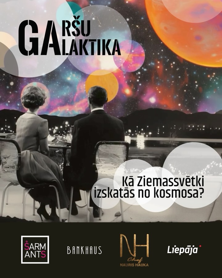 ✨ GARŠU GALAKTIKA — “Kā Ziemassvētki izskatās no kosmosa?” ✨
Kosmiski interaktīvs piedzīvojums ar piecu kārtu vakariņām, kurā vienlīdz nozīmīga loma ir garšai, skaņai, vizuālajām projekcijām, apmeklētāju iesaistei un sajūtām.
Pēc pagājušā gada starptautiski godalgotās “Ziemas garšu simfonijas”, aicinām Tevi piedzīvot jaunu svētku stāstu – šoreiz BANKHAUS telpās, kur gastronomija, māksla un tehnoloģijas saplūdīs vienotā garšu galaktikā.
👩🏼🚀 Šefpavārs – Nauris Hauka
🌌Piecu kārtu vakariņas ar dzērieniem (t.sk. alkoholiskajiem)
🔭BANKHAUS, Baznīcas iela 4/6, Liepāja
🌘 Vietu skaits ierobežots
🪐Vakariņas pieejamas arī grupu rezervācijām — lieliska iespēja piedzīvot notikumu kopā ar kolēģiem vai draugiem.
💫Rezervācijai pieejamie laiki:
29. novembris plkst. 19:00
5. decembris plkst. 19:00
14. decembris plkst. 18:00
Rezervācijām: sarmantipasakumi@gmail.com vai 29572471
Cena – 110 EUR/pers. (iesk. PVN)
Veicot rezervāciju, lūdzam informēt organizatorus par iespējamiem pārtikas ierobežojumiem vai alerģijām.
Pasākuma autori – radošā apvienība Šarmants
Atbalsta – Liepājas Kultūras pārvalde