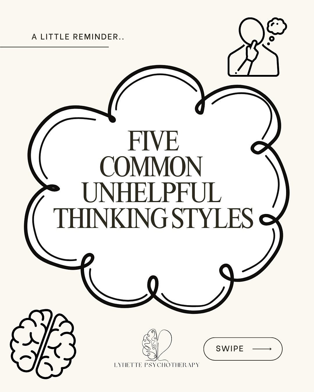 We all fall into unhelpful thinking styles sometimes, they can creep in and shape how we see ourselves, others, and the world around us. The good news? Once you notice these patterns, you can start to challenge them.
Swipe through to see 5 common Unhelpful Thinking Styles our minds use, and examples of how they might show up day-to-day.
Do you recognise any these thinking styles in yourself?
✨2Cor 10:5
#CBT #ThinkingTraps #MentalHealthAwareness #InnerCritic #HealingJourney #TherapyTips