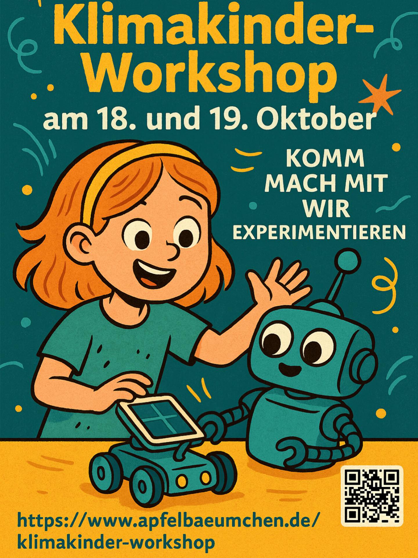 Hallo liebe Eltern. Wir machen das nach dem Kinder-Überraschungsei-Prinzip: Etwas mit Spiel, Spaß und Überraschung! Wenn ihr in den Ferien noch etwas sinnvolles mit euren Kids machen wollt, meldet euch an. Anmeldung unter https://www.apfelbaeumchen-koeln.de/klimakinder-workshop