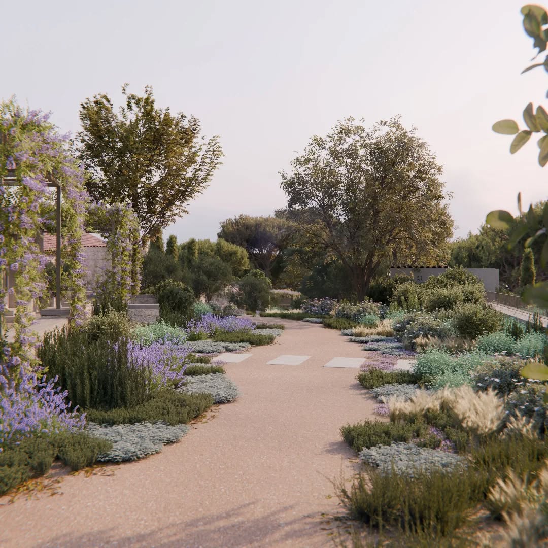 Projet d'aménagement d'un jardin à Saint-Remy-de-Provence.
Chemin au tracé et au revêtement naturel, bordé d’une végétation abondante.
Ces espaces paysagers marquent le début de la
circulation qui parcourt l'ensemble du jardin et
sculptent les différents cheminements qui
s’entrecroisent.
La palette végétale qui structure les massifs est
composée d’essences indigènes : une sélection
minutieuse de couvre-sols, de vivaces à fleurs, de
graminées et d'arbustes s’adaptant aux conditions
locales et s’intégrant avec le cadre naturel, à la fois préservé et remarquable.
Architecture / Paysage / Visualisation 3D : @studiodac_
#architecturelovers #studiodac #studiodacarchitecture#studiodacpaysage #blender3d #southoffrance #provence #3d#architecturedesign #provencestyle #alpilles #landscape#landscapelovers