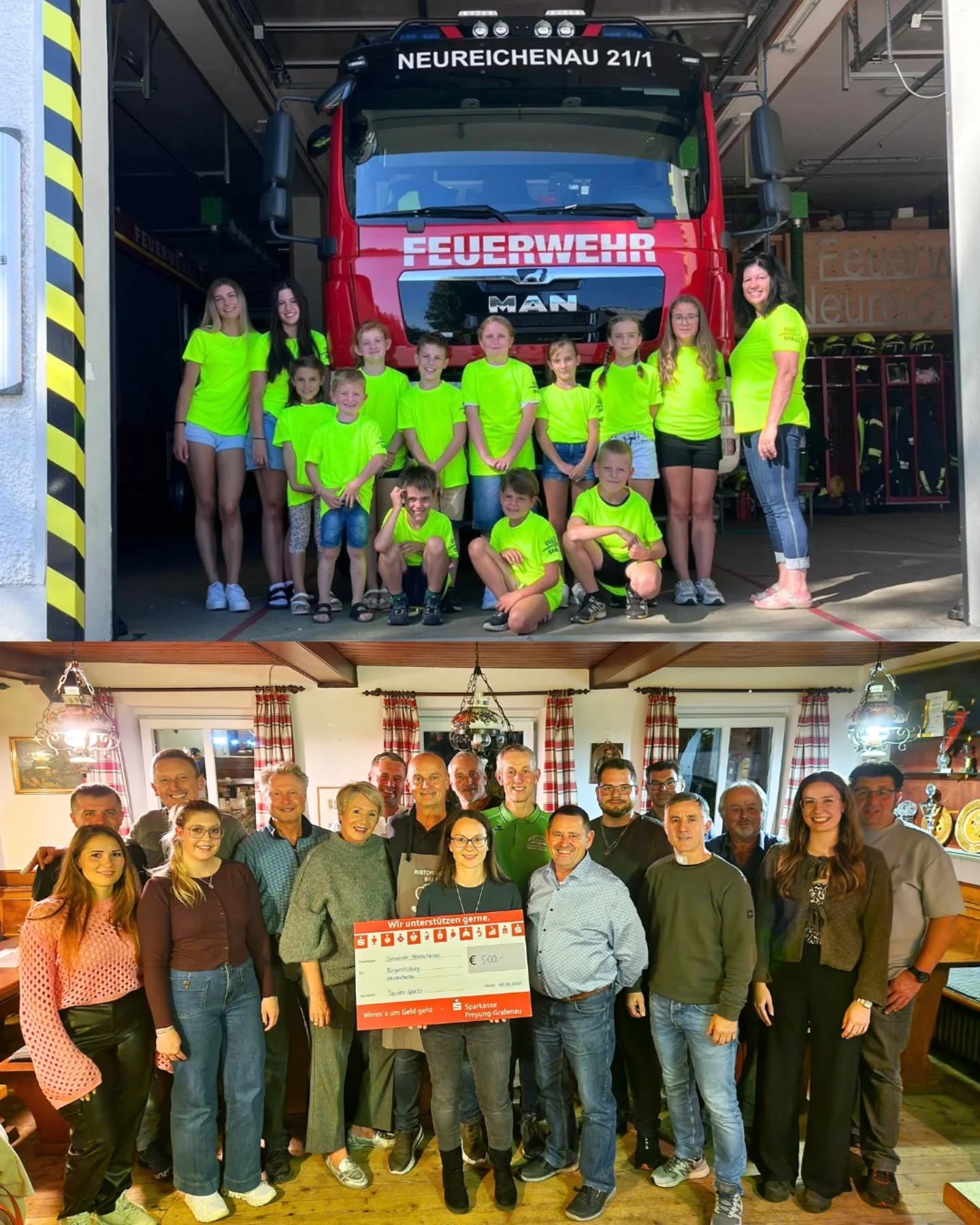 💚 Spendenübergaben 💚
Es ist gute Tradition, dass die Organisation Tag des Sports vor Ort unterstützt:
🚒 Die Kinderfeuerwehr Neureichenau wurde mit T-Shirts ausgestattet.
🎁 Der Bürgerstiftung Neureichenau wurden 500 € gespendet. Damit soll hilfsbedürftigen Menschen in Neureichenau schnell und unbürokratisch geholfen werden.
@dreisesselgemeinde
#spende #spendenübergabe #kinderfeuerwehr #feuerwehr #bürgerstiftungneureichenau #region #orgateam #team #tagdessports #TagDesSports2025 #quälspass #QuaelspassAmDreisessel #dreisesselgemeinde #dreisesselberg #dreisessel #bergrennen #racenight