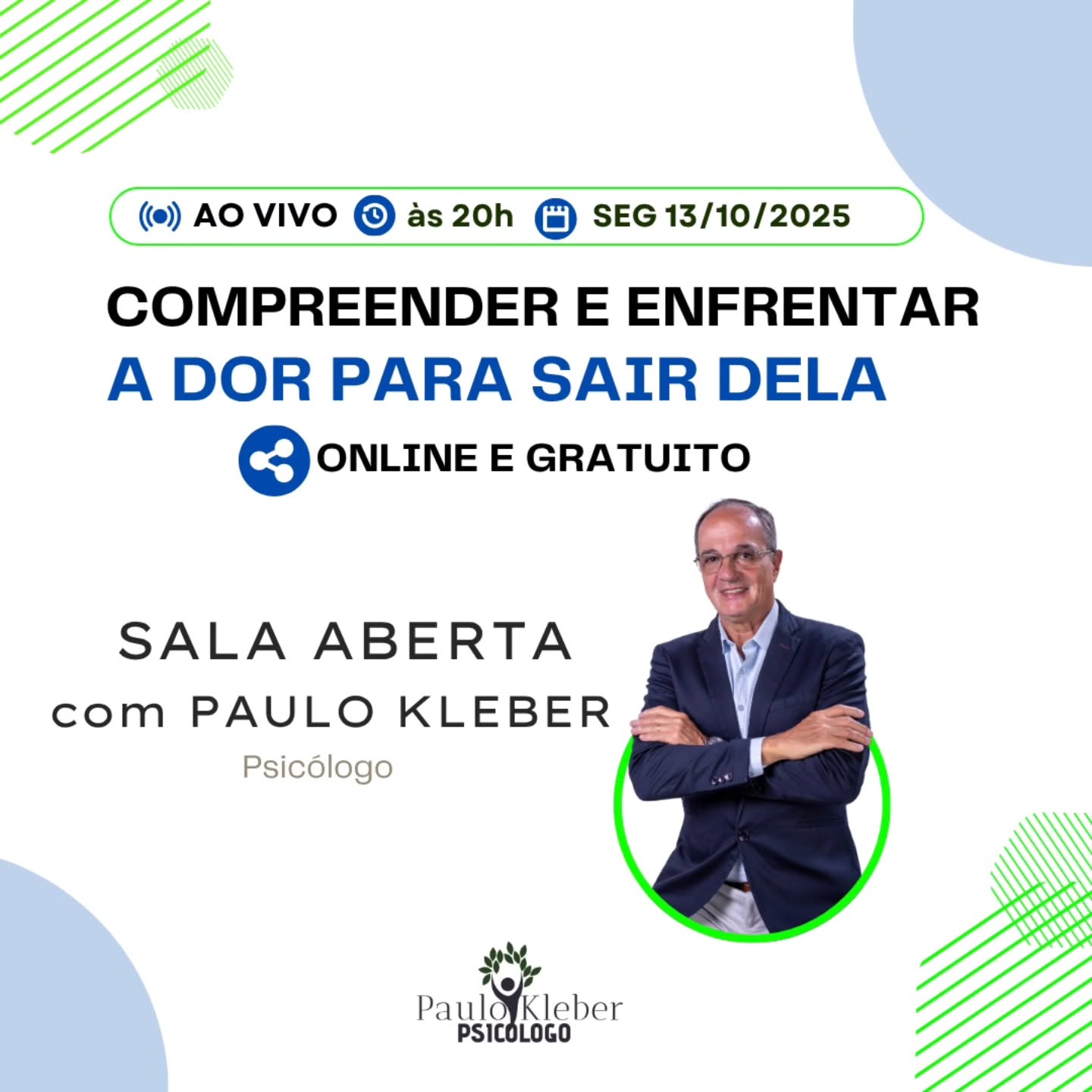 Você já percebeu como muitas vezes a dor emocional se repete, mesmo quando a situação já passou?
Neste encontro, vamos conversar sobre como a mente pode alimentar o sofrimento — e como, ao se tornar consciente dos próprios pensamentos e emoções, é possível dissolver a dor e reencontrar presença, leveza e liberdade interior.
Para participar entre em contato no direct ou no link da Bio.
.
.
#salaaberta #grupoterapeutico #psicologoonline #paulokleberdutra #psicologiaclinica