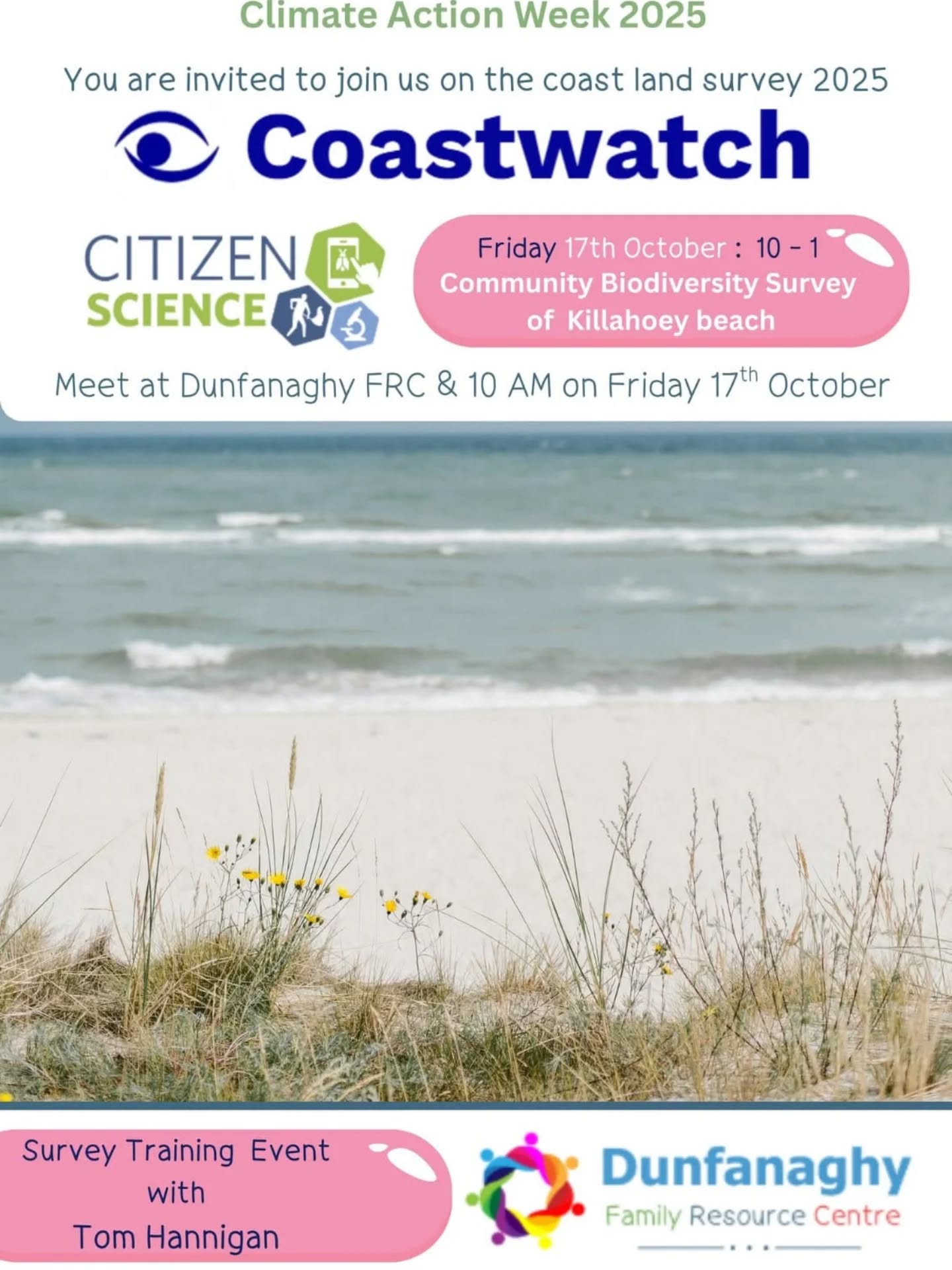 Still time to join in our Autumn Shore Survey which is extended to 22nd October. This Friday at 10am training @dunfanaghyfrc with Regional Coordinator Tom Hannigan. Really important #citizenscience project & every unit surveyed adds to the picture of our coast @nwcc_dunfanaghy @donegaldaily @donegaldips @donegalcountycouncil @arnoldshotel