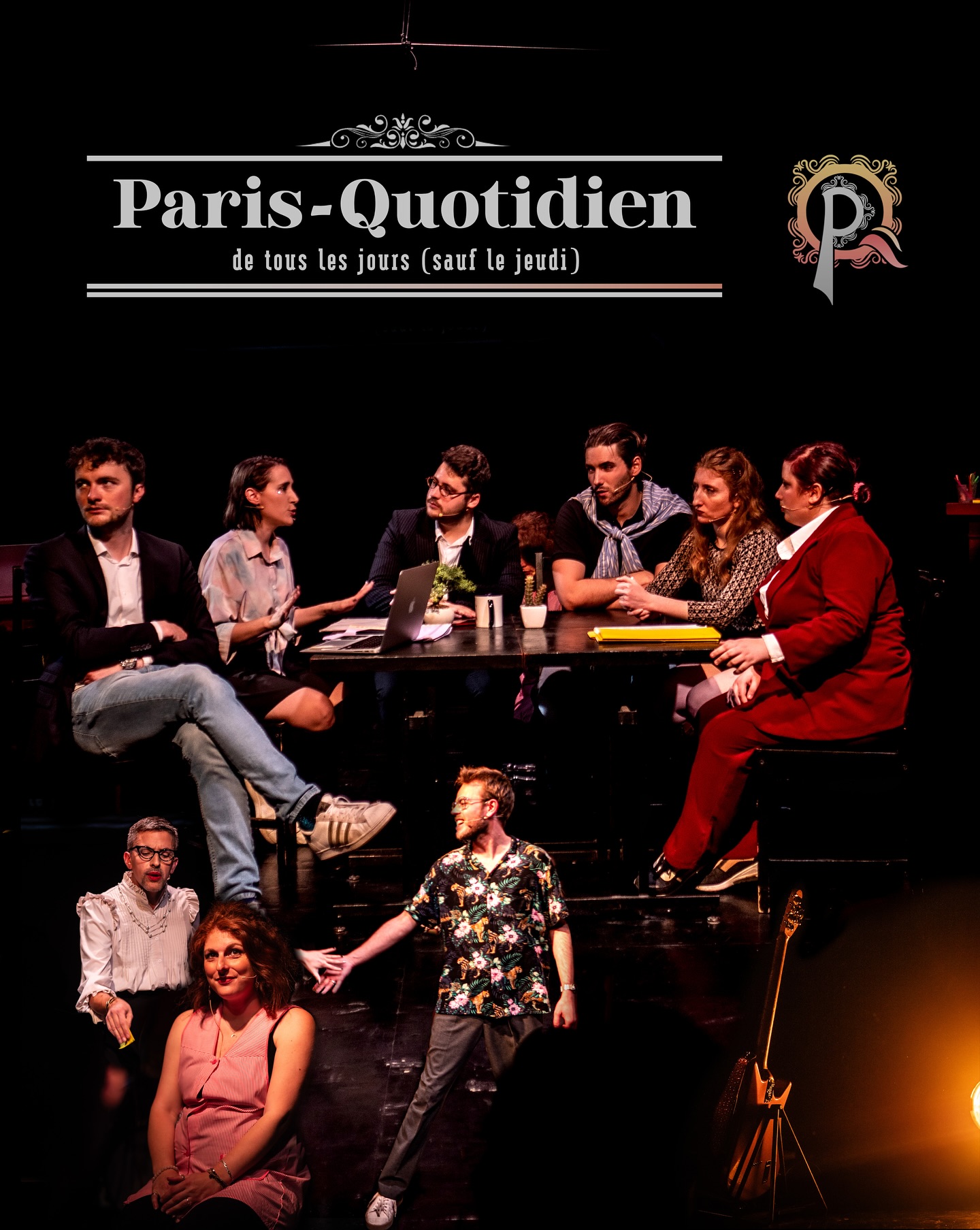 …
Qui veut la peau du Pulitzer ? 🎭🎶🎸
——
Une intelligence artificielle remporte le Prix Pulitzer et crée la zizanie dans les bureaux d’un journal parisien. Panique, soulagement, complot, alliances et trahisons, les couloirs ne sont pas assez grands pour contenir tous les bruits qui courent...
Une pièce originale de @just_need_a_needle et @matze_che
Mise en scène @yohananeige
Musique de @benoitnoeppel
Avec: @cybernewboy @just_need_a_needle @come.defontaine @jo_jo_joannaa @macbethwitch @felix_walt @dorian__lgl @camillemahana.actrice
Musiciens en live : @remimulot, @benoitnoeppel et Arthur Taulet
📷 @psmovies7