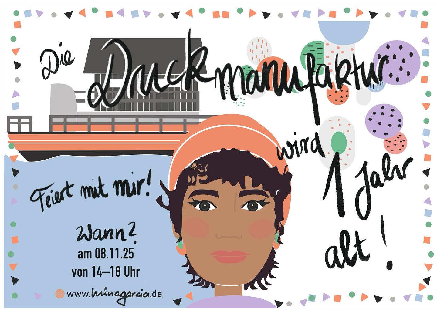 ✨ 1 Jahr Druckmanufaktur – das wird gefeiert! ✨
Am Samstag, den 08.11.2025 lade ich dich ganz herzlich zur Jubiläumsausgabe der Offenen Druckmanufaktur ein:
🗓️ 08.11.2025
🕒 14 – 18 Uhr
📍 Industriestraße 125–131, 21107 Hamburg (Wilhelmsburg)
Vor genau einem Jahr – am 08.11.2024 – habe ich zum ersten Mal die Türen meiner Werkstatt geöffnet. Seitdem ist so viel passiert: Workshops mit Kindern, Familien, JGAs, Schulen und Kitas – und jeden Monat die Offene Druckmanufaktur zum Reinschnuppern, Ausprobieren und kreativ sein.
Jetzt feiern wir 1 Jahr Druckmanufaktur – mit einer ganz besonderen Ausgabe:
🎨 14–16 Uhr: Siebdruck & Pixelprints – komm vorbei und druck direkt los! Motive sind vor Ort, du zahlst nur den Materialkostenpreis.
🍰 Ich backe Kuchen und besorge ein paar Snacks und Getränke. Du kannst auch gern was mitbringen.
🖤 Danach: Quatschen, Kennenlernen, Anstoßen & Feiern.
Egal ob du schon mal da warst oder einfach neugierig bist: Komm vorbei, fühl dich willkommen und feier mit!
Ich freu mich auf dich! 🖤
#wilhelmsburghh #siebdruck #offenesatelier #pixelprint #hamburgkreativ