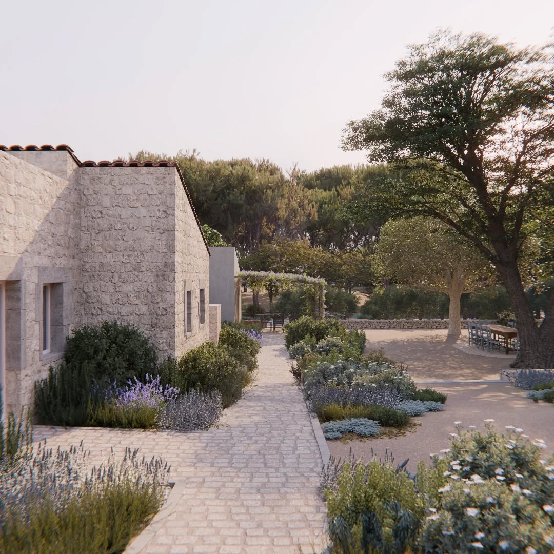 Un cheminement en pavés constitue le fil conducteur du projet, car il relie les différents espaces entre eux en parcourant l’ensemble du jardin.
Son intégration s’effectue avec harmonie, notamment grâce à son revêtement qui fait écho aux pierres composant les bâtiments, ainsi qu’à la végétation qui le borde.
Architecture / Paysage / Visualisation 3D : @studiodac_
#architecturelovers #studiodac #studiodacarchitecture#studiodacpaysage #blender3d #southoffrance #provence #3d#architecturedesign #provencestyle #alpilles #landscape#landscapelovers