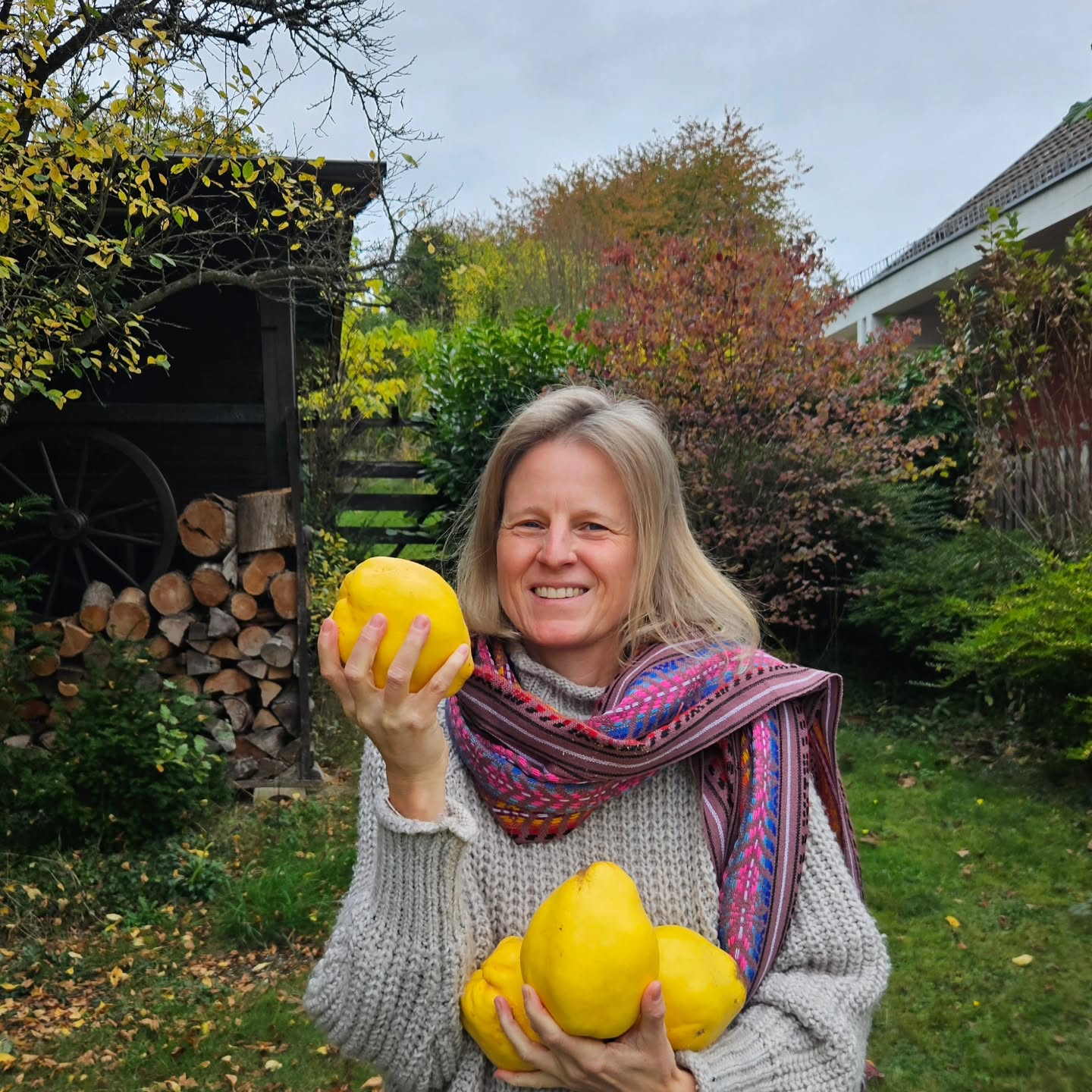 Quitte - heilige Frucht ud Symbol der Liebesgöttin Aphrodite 💛 der Duft ist wirklich betörend. Hab sie von den lieben Nachbarn.
Wer liebt sie noch?
Ich freue mich schon auf Küchenalchemie ... Quittenmarmelade, Quitten-Rote Betefruchtleder, Quitten-Apfelchutney, Kürbis-Quitten Curry...
Welches Rezept soll ich für euch aufschreiben?
Und hast du weitere Ideen für die Verarbeitung von Quitten?
Ganz viel Liebe, Tina
#quitten #liebs
#Aphrodite