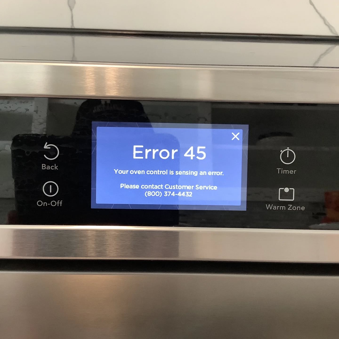 It's time for the defect of the day! Woot!!
I really love inspecting houses that have been recently flipped. It's like a box of chocolates, and don't know what I'm going to get. This time I got a brand new oven that had never been used. Never been tested. And look what we found. Error 45.
I have no idea what error 45 is but this oven did not work when I use normal operating controls. So write it up.
I test all appliances during my inspections to find problems such as this one. The recommendation here is calling the manufacturer for further instructions.
I hope you enjoyed today's defect of the day.