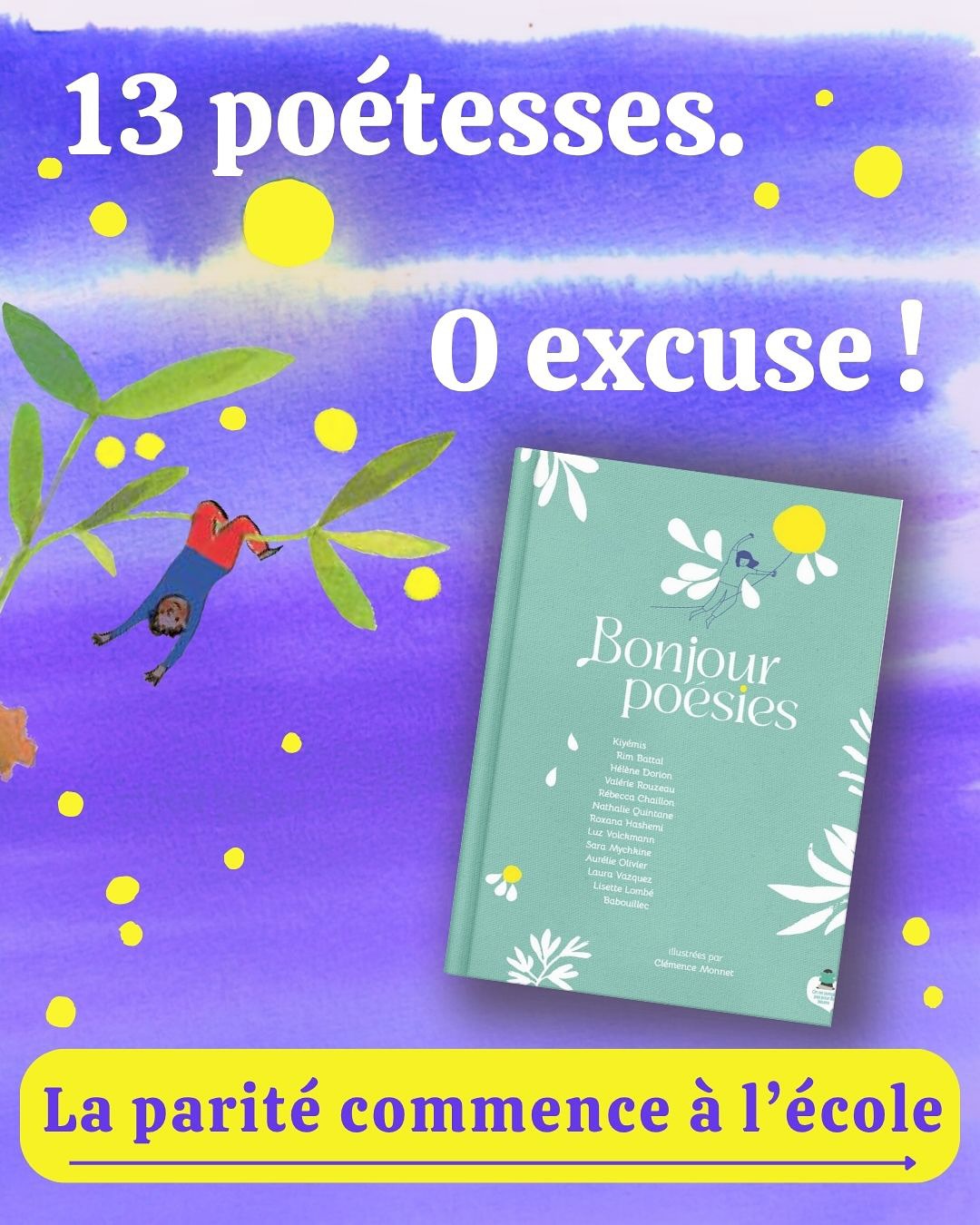 Où sont les poétesses à l’école ?
Elles ne comptent pas pour du beurre.
#éducationféministe #antisexisme #poesie #onnecomptepaspourdubeurre #litteraturejeunesse