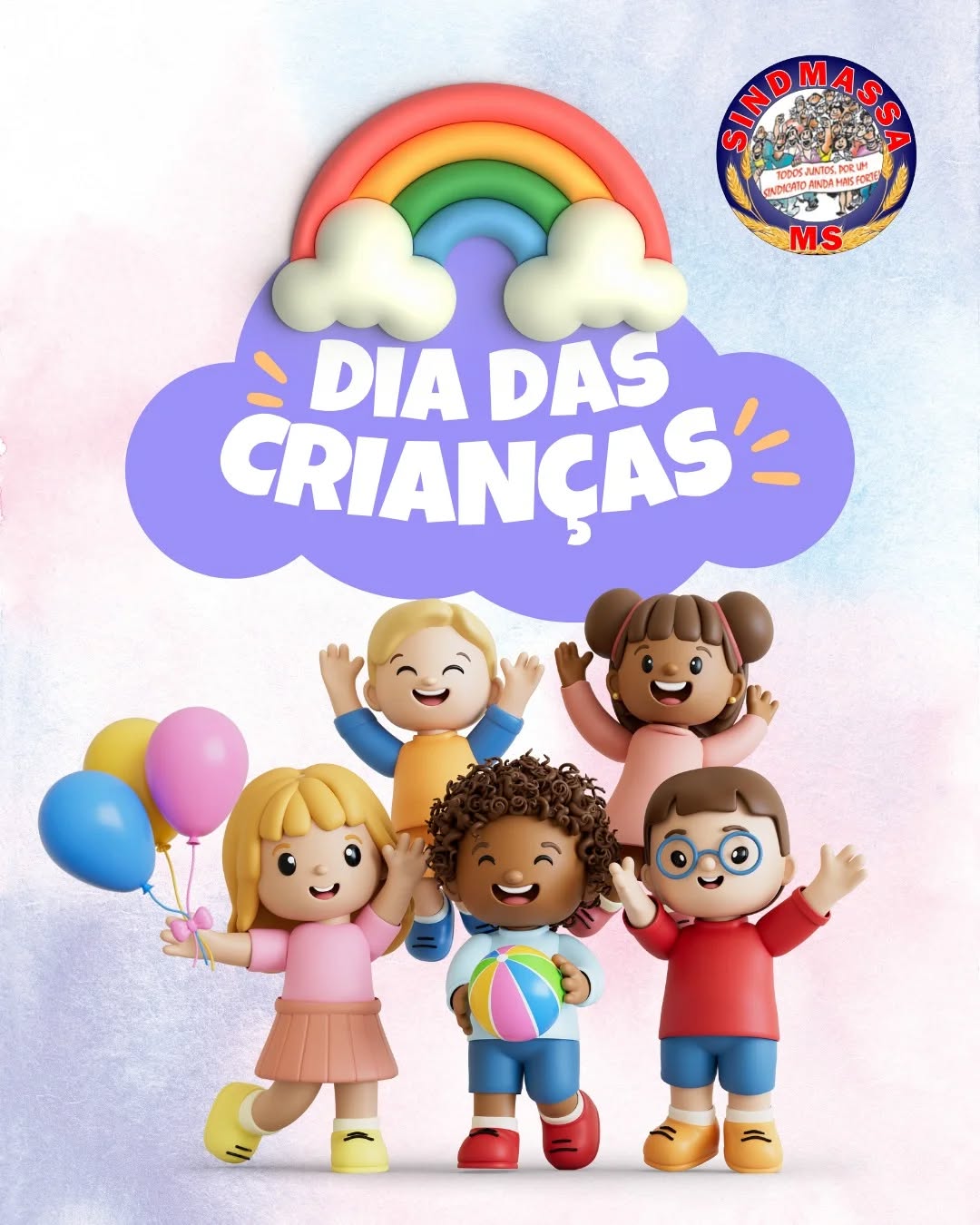 A alegria de ser criança está nos sorrisos compartilhados e nas brincadeiras com amigos!
Que a pureza e a união da infância estejam sempre presentes.
O SINDMASSA MS deseja um Feliz Dia das Crianças a todos! 🎈😊
#Sindmassa📢 #sindimassams #matogrossodosul #campograndems✨
#DiaDasCrianças #SindmassaMS #União #InfanciaFeliz #Amizade #Crianças #AlegriaDeSerCriança #Brincadeira #12deOutubro