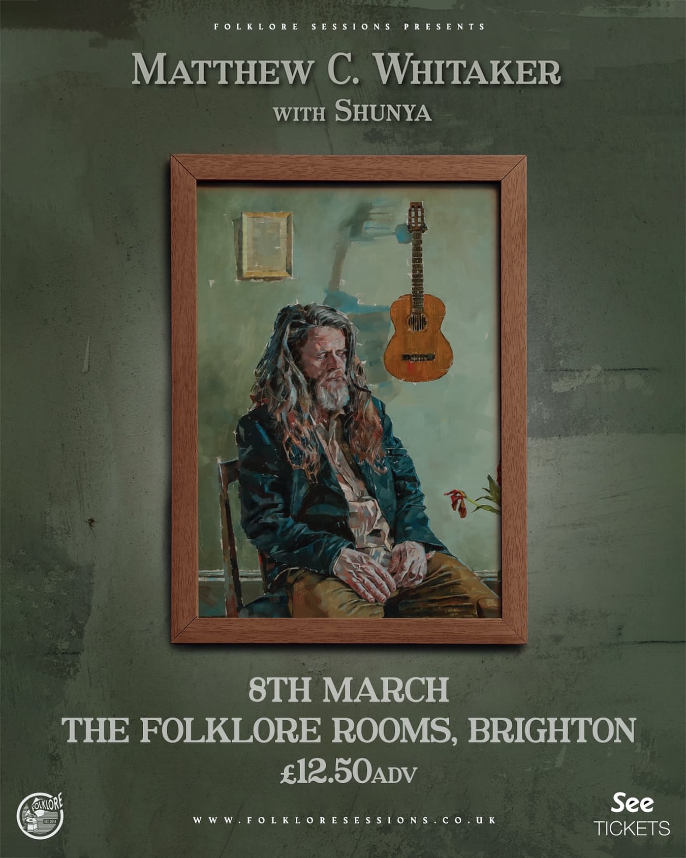 📣NEW SHOW ANNOUNCEMENT📣
Matthew C. Whitaker (@matthewcwhitaker)
+ Shunya (@shunya_music)
8th March 2026
The Folklore Rooms
£12.50adv | 18+
Join Matthew C. Whitaker (HENGE) and Shunya for an evening of music celebrating the release of Whitaker’s second solo album, Songs for the Weary - a collection of graceful compositions incorporating classical guitar, rich string arrangements, and subtle electronics.
Offering a serene listening experience, the album unfolds across eight gentle pieces woven with intricate harmonies and warm instrumentation. Co-produced and arranged in collaboration with Alan Keary (Shunya), the performance will also feature songs from Whitaker’s 2016 debut, The Man with the Anvil Hat, alongside a solo set by Shunya and special reworkings of select songs from the HENGE back catalogue.
Tickets are available NOW 🚨
FOLKLOREx