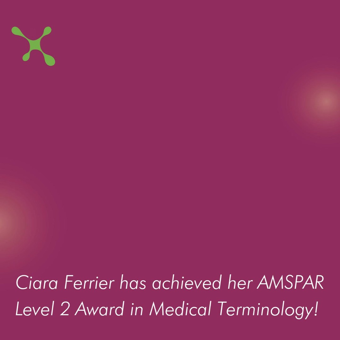 Starting #Monday with some EPA Team Spotlight & Congratulations!
We’re delighted to congratulate Ciara Ferrier, one of our brilliant Essential PA team members, on achieving her AMSPAR Level 2 Award in Medical Terminology!
Ciara supports two leading dental practices and a dietitian, bringing precision, professionalism and an exceptional understanding of the medical sector to everything she does.
At Essential PA, our team members are handpicked for their expertise and commitment. With accredited professionals like Ciara on board, we’re proud to provide specialist, reliable support across sectors including medicine, dentistry and coaching.
Need expert administrative or practice support? We’d love to help your business run effortlessly.
#EssentialPA #TeamSpotlight #Congratulations #ProfessionalDevelopment #MedicalAdmin #DentalPracticeSupport #ExecutiveSupport