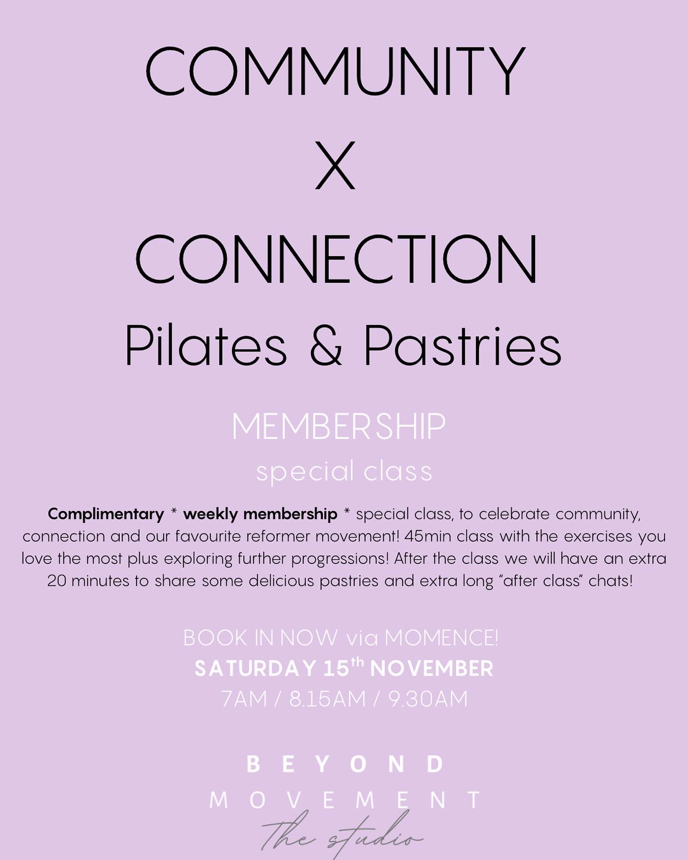 WEEKLY MEMBERSHIPS! A special class for you 🤍
You can now book in :)