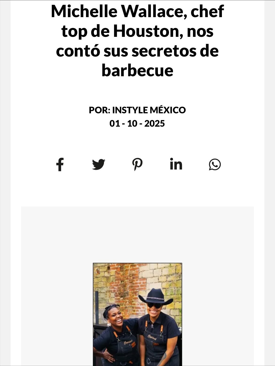 ✨For your reading pleasure!! Thank you @instylemexico for this incredible article!! The InStyle stay by Houston was everything!! I’m honored to have been asked to participate!!
Till next time Mexico City!!
Shout to my sis/sous @hilltophtx ! Thanks for helping make this event flawless!! We killed it!
If you are not versed in Spanish pull out your translator…this is truly a great read!! Link to full article will live in my bio and story for the day!
@tilitnyc chef shirt..my favs