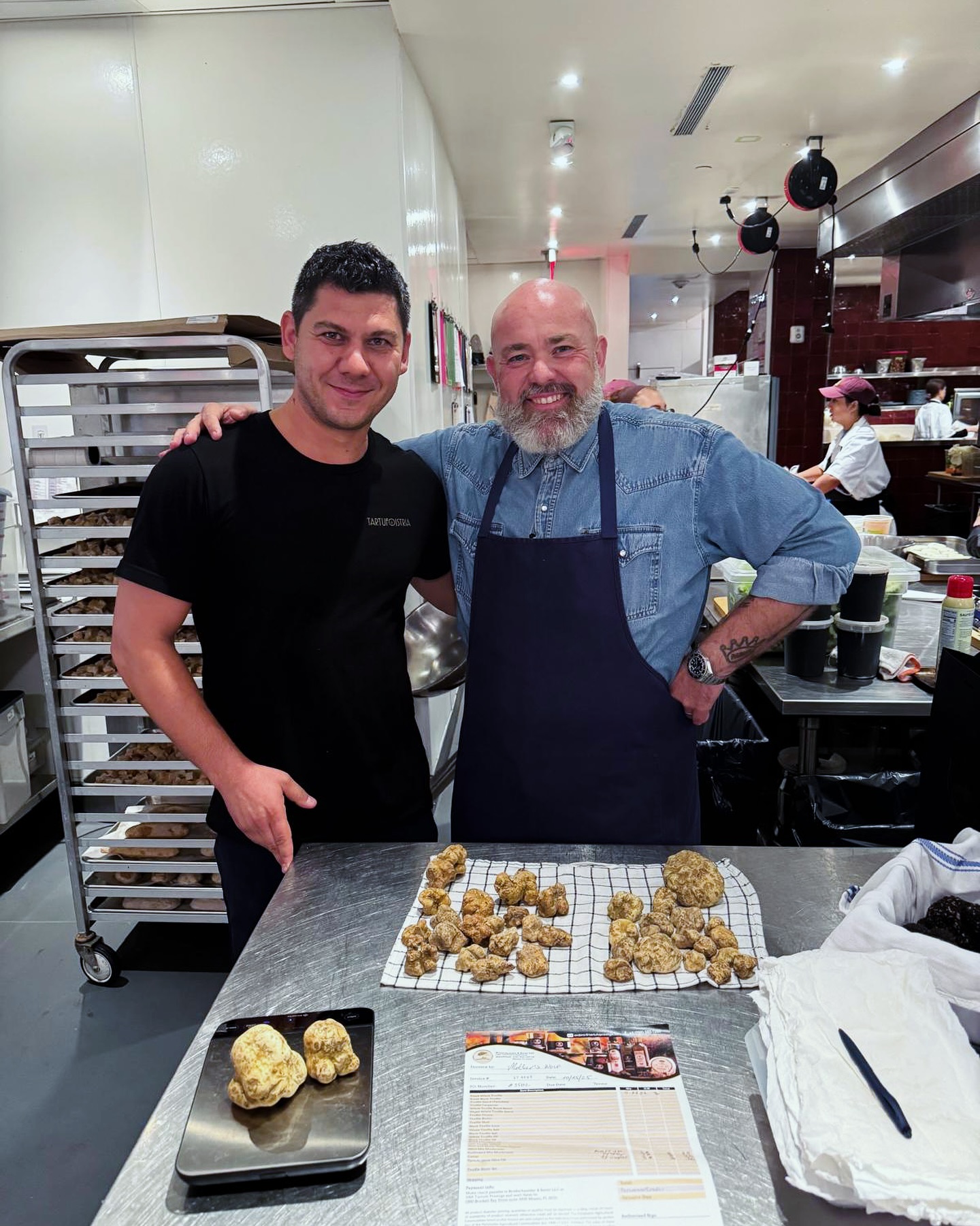 Selecting White Truffles from Piemonte Italy directly from hunters for chef @evanfunke #whitetruffles#piemonte#albaitaly#