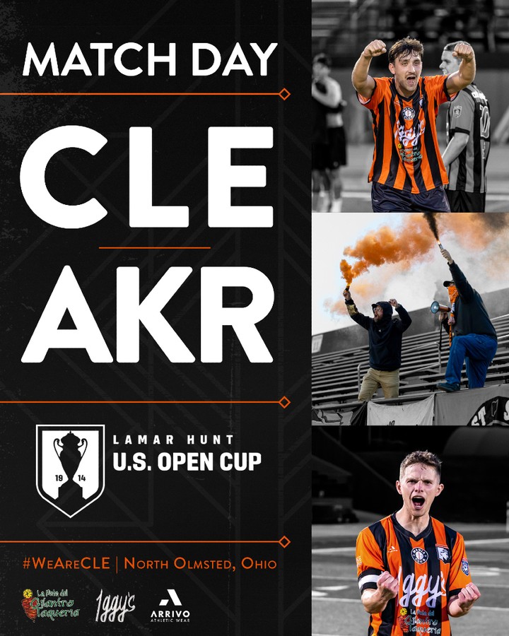 It’s Match Day, Cleveland! 🏆
The 2026 U.S. Open Cup journey begins today.
Cleveland SC hosts Akron City FC in the opening qualifier at Drive Morris Stadium. Kickoff at 4 PM — and kids get in free!
🎟️ Get tickets now at ClevelandSC.com or at the gate.
#WeAreCLE #USOpenCup