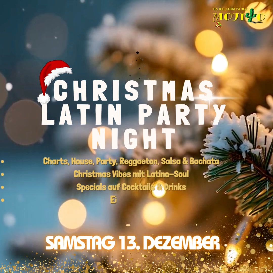 🎄💃 Christmas Latin Party Night – Mojito Emden 🕺✨
Vergiss „stille Nacht“ – heute wird’s heiß!
Wir packen die Weihnachtsstimmung in Latin- und House-Vibes und lassen den Dezember tanzen:
🌶️ Charts, House, Party, Reggaeton, Salsa & Bachata all night
🌶️ Cocktails und die besten Drinks in Emden
🌶️ Eintritt frei
Kurz raus aus Glühwein, Geschenkechaos und Wintergrau – und rein in eine Nacht, die sich nach Sommer anfühlt.
Wenn Weihnachten einen Beat hätte, dann genau diesen.
Let’s make it muy caliente, Emden!