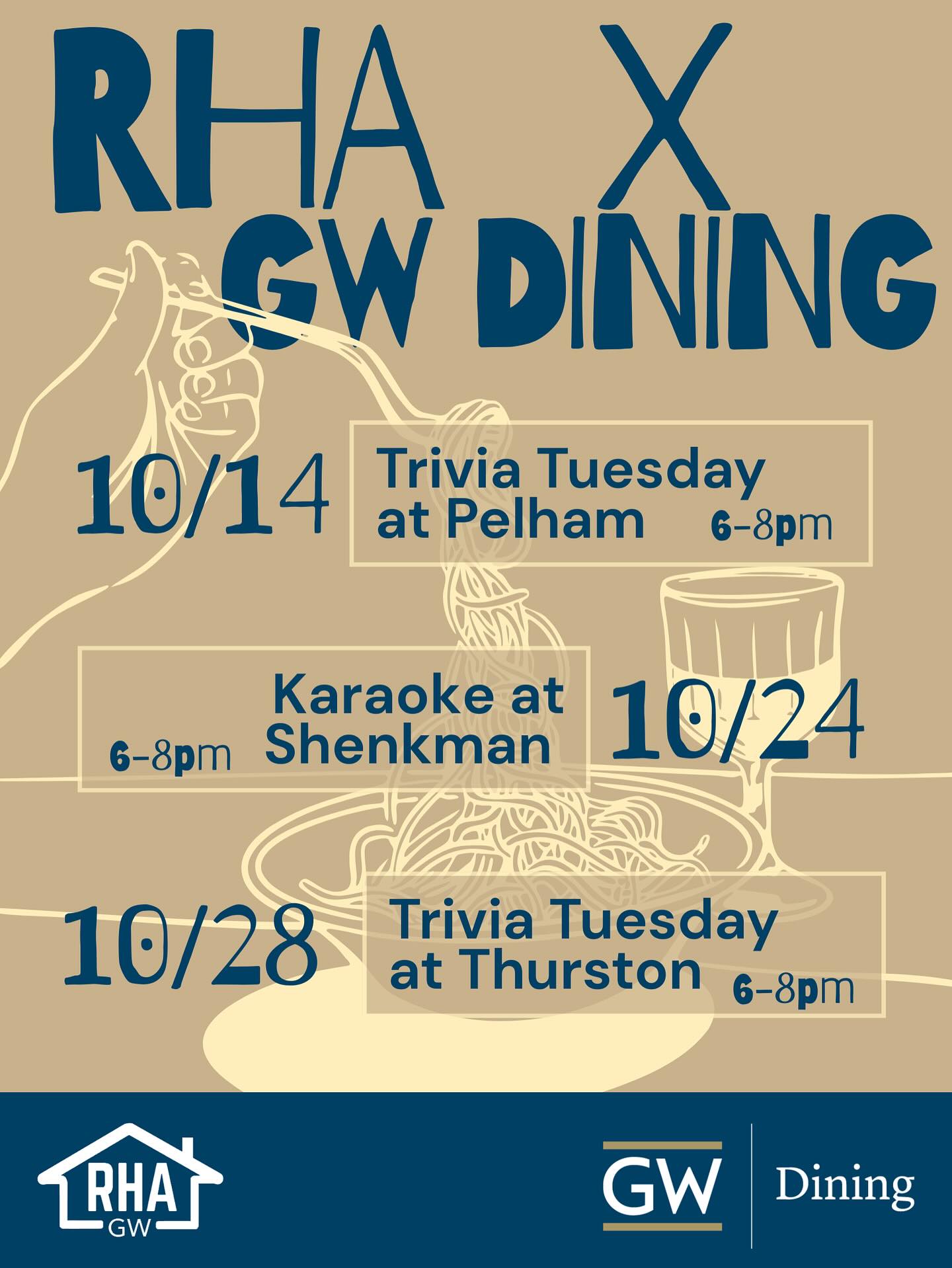 RHA x GWU Dining presents a month of excitement!!! Come celebrate fall at GW with food, friends, and fun :D
With a Karaoke Friday sandwiched by two Trivia Tuesdays, we promise that there is something for everyone! We can’t wait to see you there 🫶
Rev Up Revs!!
#GWU #RHA #trivia #gwudining