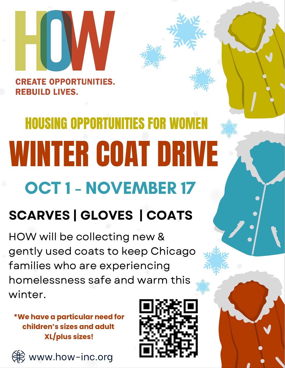 As it starts to get cold...we've been collecting winter coats to keep our clients safe & warm as they travel to medical appointments, job interviews, school, etc - many of our clients arrive to our program with little more than the clothes they are wearing, so providing them with a winter coat to brave Chicago's brutal cold is vital.
๐๐๐ฅ๐ฉ ๐ฎ๐ฌ ๐๐จ๐ฅ๐ฅ๐๐๐ญ ๐๐จ๐๐ญ๐ฌ! You can pick up a collection bin to place in a coffee shop, building lobby, corporate office, wherever makes sense to you! Please DM us to coordinate picking up a box, and/or dropping off coats.
๐ช๐ฎ๐ป๐ ๐๐ผ ๐ฝ๐๐ฟ๐ฐ๐ต๐ฎ๐๐ฒ ๐ฎ ๐ฐ๐ผ๐ฎ๐ ๐ณ๐ฟ๐ผ๐บ ๐ผ๐๐ฟ ๐ช๐ถ๐๐ต ๐๐ถ๐๐ ๐ถ๐ป๐๐๐ฒ๐ฎ๐ฑ? Check out the link in our bio! โ๏ธ๐งค