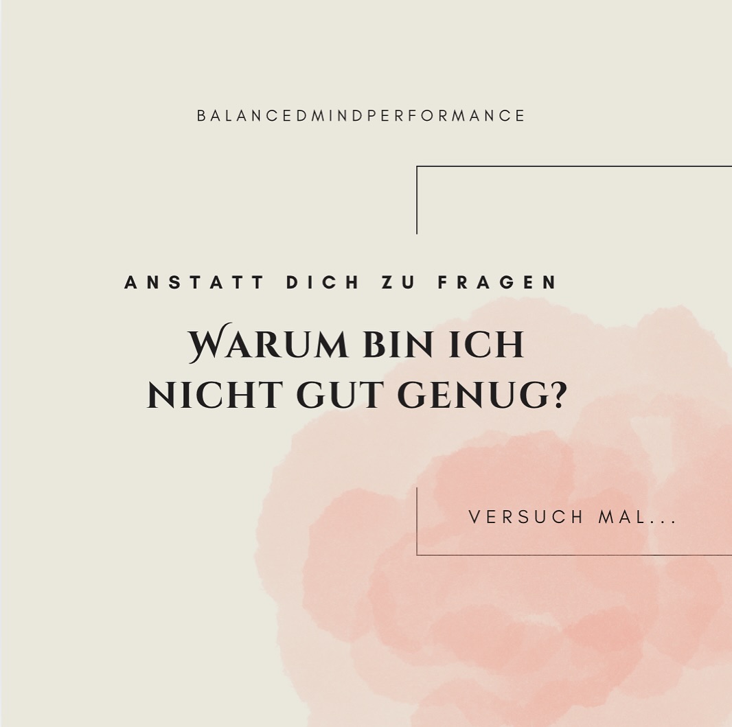 Das Gefühl, nicht gut genug zu sein, entsteht oft dort, wo du dich mit anderen vergleichst oder versuchst, Erwartungen zu erfüllen, die gar nicht deine sind.
Doch dein Wert hängt nicht davon ab, was du leistest oder wie perfekt du bist.
Erinner dich:
Du darfst dich selbst anerkennen – für das, was du bist, und für den Weg, den du gehst.
Echtes Selbstvertrauen wächst nicht aus Anpassung, sondern aus Authentizität.
#Selbstwert #Selbstmitgefühl #Achtsamkeit #Persönlichkeitsentwicklung #Selbstreflexion
