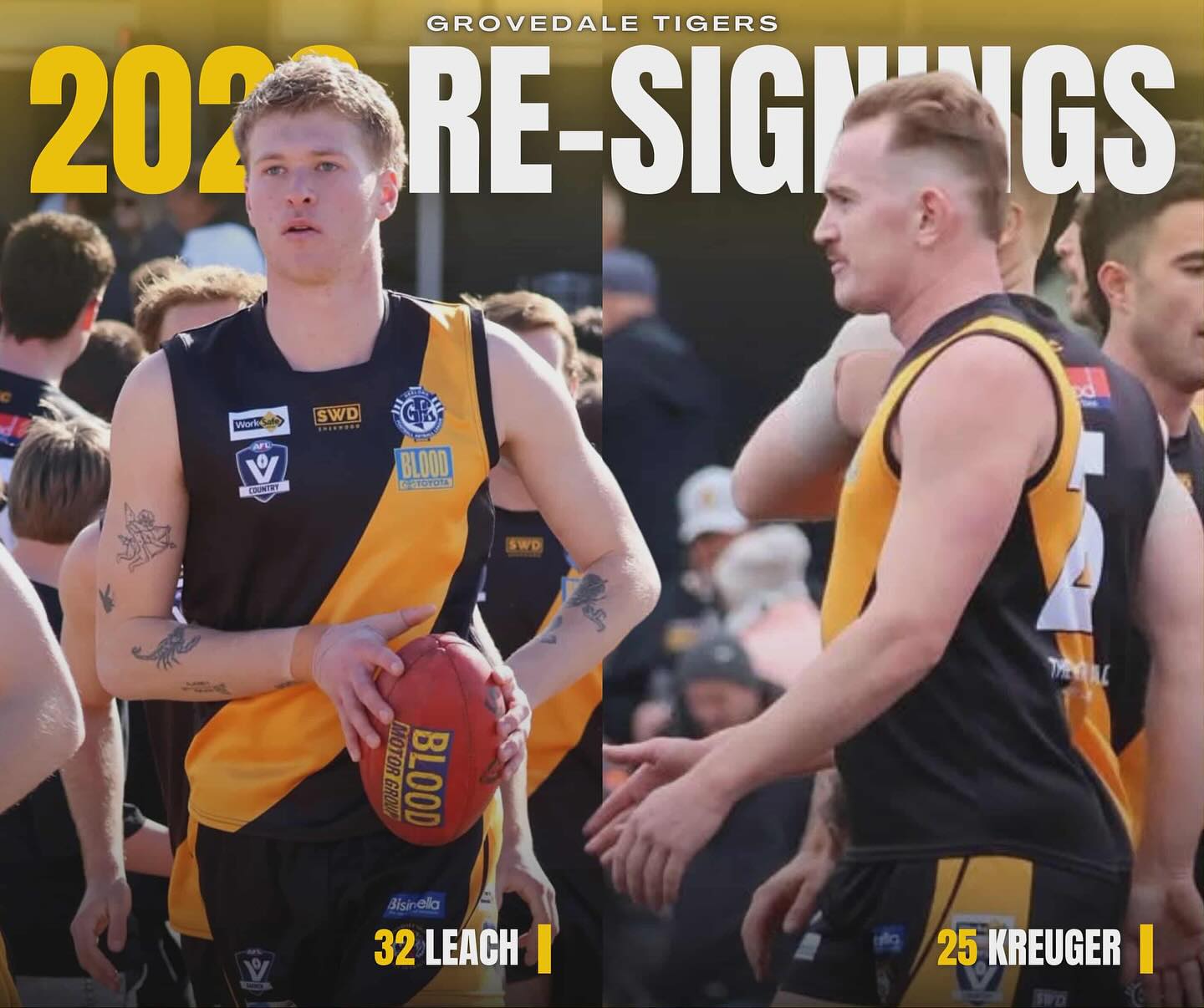 More player re-signings for 2026. Well done boys 💪 💛🖤 #GrovedaleTigers #GoTigers