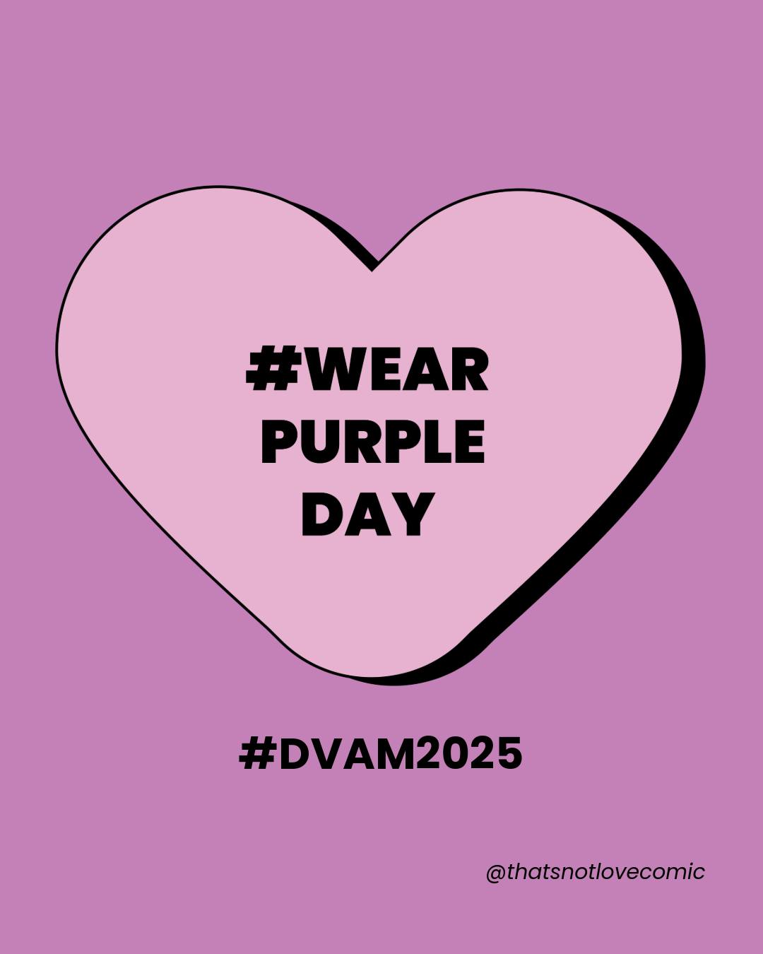 October is Domestic Violence Awareness Month, and today we wear purple to stand with survivors and say no more to abuse. 💜
Wear Purple Day is about more than a color — it’s a reminder to speak up, listen, and educate others about the realities of abuse.
Spread the word. Start the conversation. 💬
#wearpurpleday #dvam2025 #domesticviolence #intimatepartnerabuse #thatsnotlove