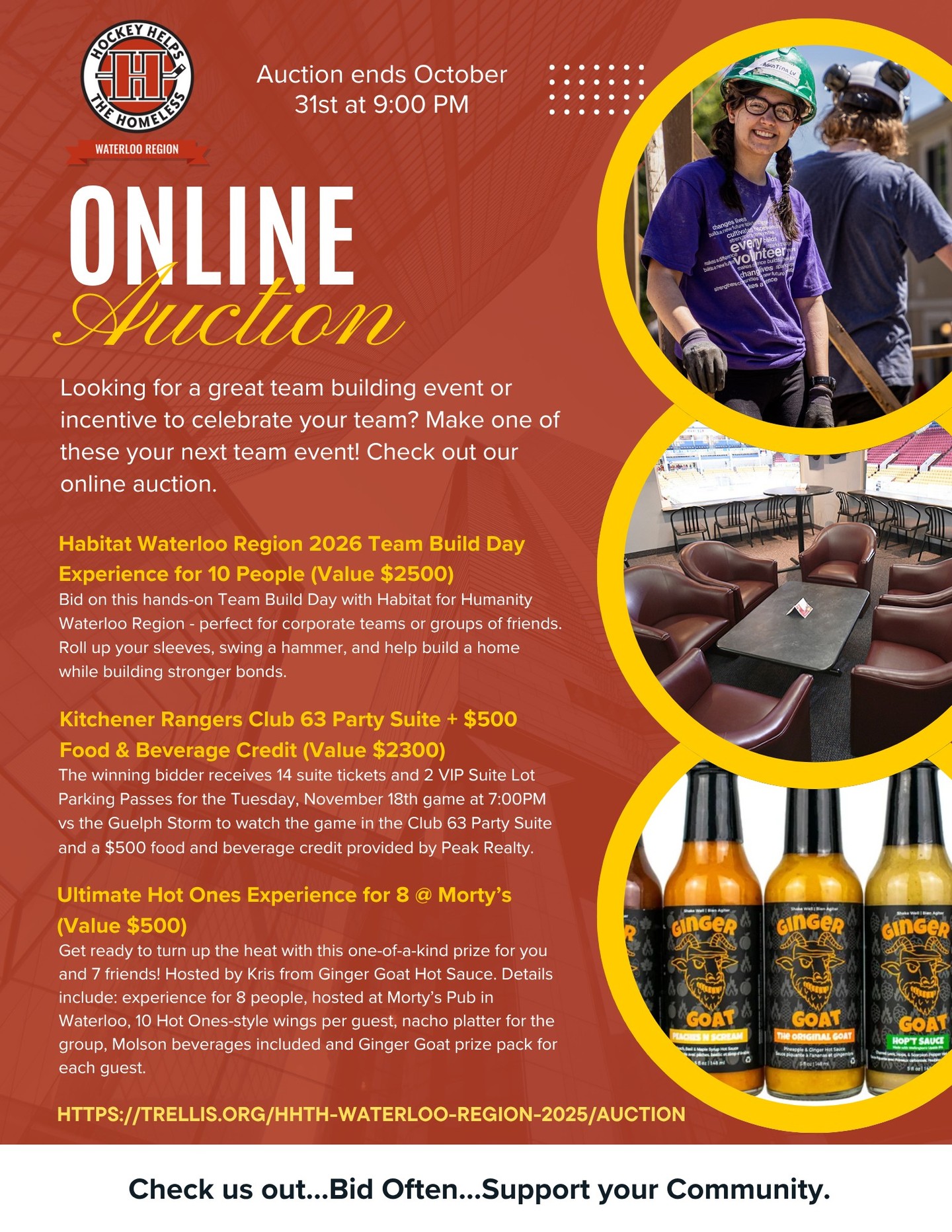 Have you checked out Hockey Helps the Homeless - Waterloo Region online auction? 🏒All funds raised go to support our local shelter services including: 
- Starling's Safe Haven Youth Services
- Cambridge Shelter Corporation (@cambridgesheltercorp)
- House of Friendship (@houseoffriendshipwr)
- OneROOF Youth Services (@oneroofyouthservices)
- The Working Centre (@theworkingcentre)
- YW Kitchener-Waterloo (ywcakw).
Visit online at: https://ow.ly/krrx50XbXqL
@hhthwr
#hhth #htthkw #kwawesome #thisgamematters