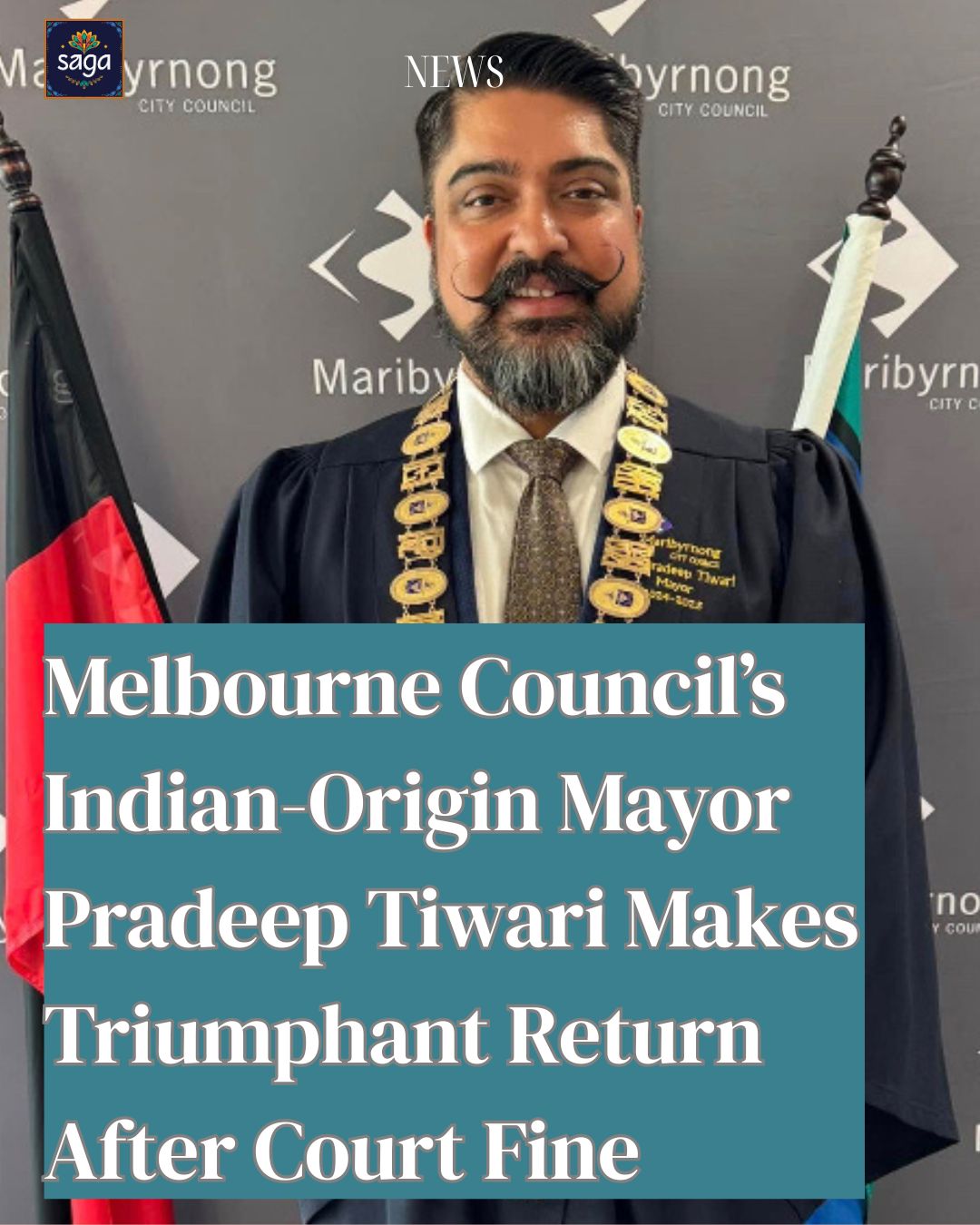Melbourne Council’s Indian Origin Mayor Pradeep Tiwari Makes Triumphant Return After Court Fine
“Dear community, I’m back.” That’s how a Melbourne council’s Indian-origin Mayor Pradeep Tiwari marked his triumphant return to public office this week. This followed a turbulent two months of legal battles, media scrutiny, and backlash that led Maribyrnong City Council Mayor Tiwari to step aside from his mayoral duties in August.
On Monday, the Melbourne Magistrates’ Court imposed a $450 fine without conviction against Tiwari for a minor traffic offence — driving with an unrestrained child passenger.
According to court records and Victoria Police, Tiwari was initially charged with three offences: dangerous driving, using a phone while driving, and carrying an unrestrained passenger. By October, two charges were withdrawn, and Tiwari received a $450 fine for the seatbelt breach, with the judge noting this would usually attract only an on-the-spot fine.
The end of the prosecution cleared the way for the Maribyrnong leader to resume his role as mayor. Pradeep Tiwari was appointed as mayor of the City of Maribyrnong in November 2024, marking a historic milestone as Victoria’s first Indian-origin mayor.
Read the full story www.sagatimes.com.au
#mayorpradeeptiwari #indiansinAustralia #MaribyrnongCityCouncil #indiansinMelbourne