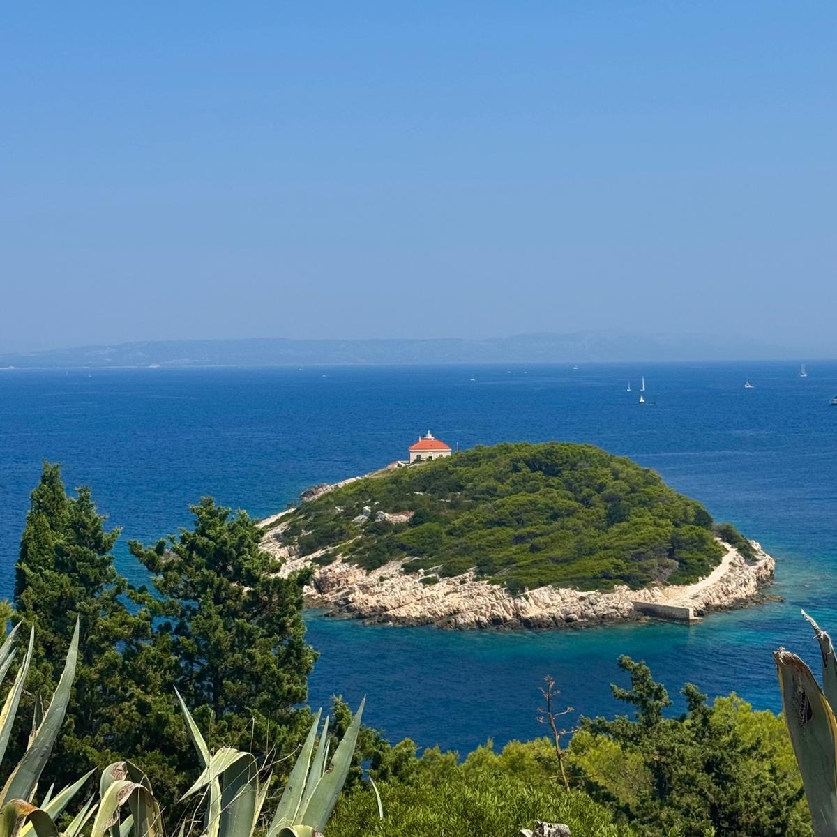 Awesome shot of a little island off the coast of Vis! courtesy of @mima.lee