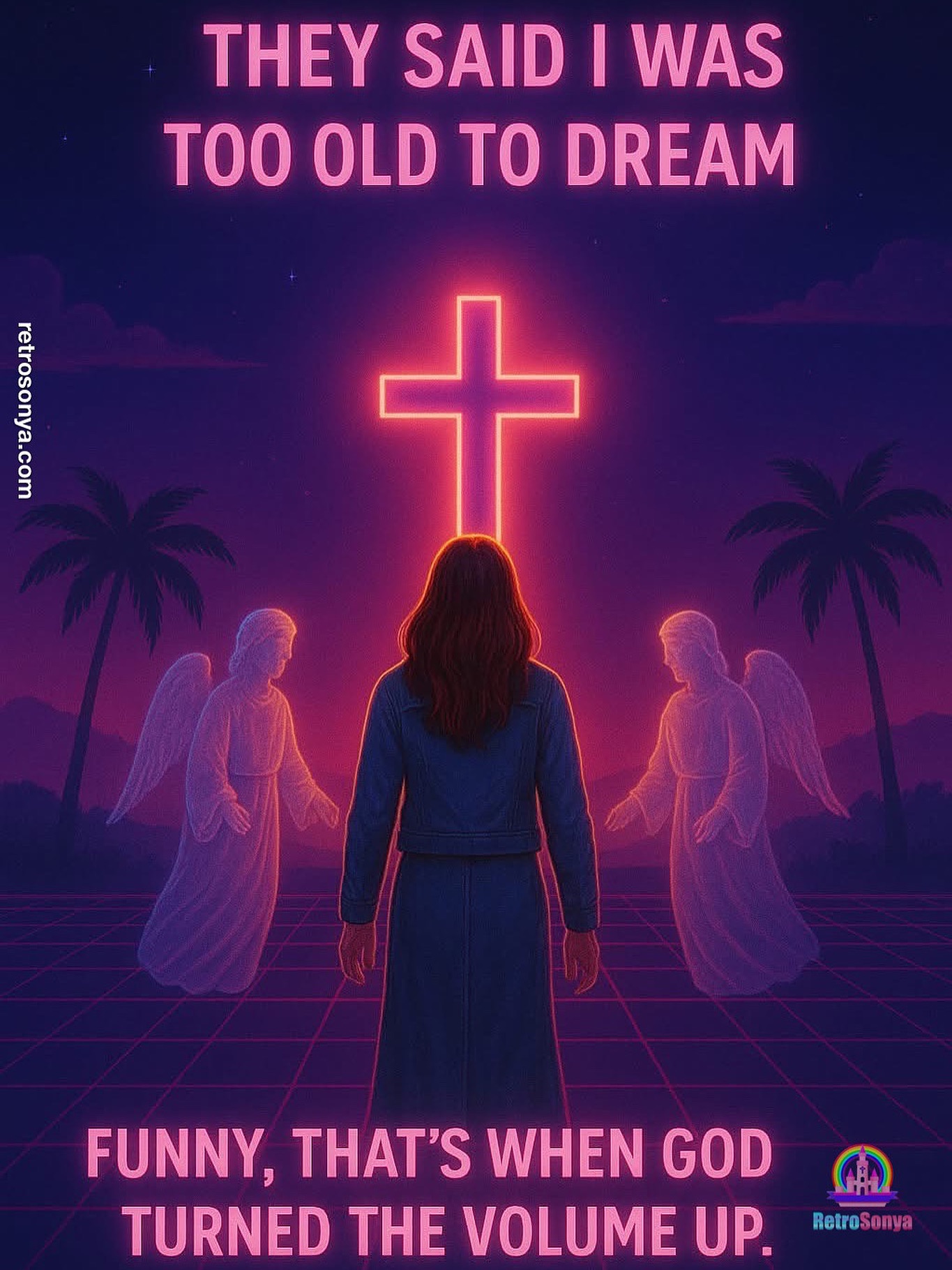 “God’s purpose doesn’t come with an expiration date.”
Funny how people act like your calling has a shelf life—like milk. 🥴
Sorry to disappoint, but God doesn’t check birth certificates before He blesses.
🌌 Moses was 80 when he got his big break.
🌌 Sarah laughed at the idea of motherhood—and still became one.
🌌 Caleb was out here in his mid-80s saying, “Give me that mountain.”
So if anyone tells you you’re too old to dream, too late to start, or too far gone to matter—
remind them that God’s timing doesn’t sync with their clock.
Neon truth: ✨You’re not behind. You’re right on divine schedule.✨
#FaithInFullColor #SynthwaveSoul #PurposeHasNoAge #GodsTimingIsPerfect