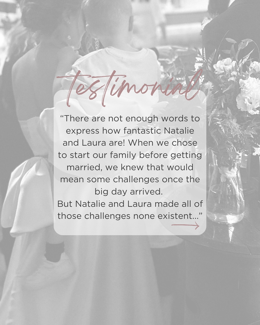 We absolutely love receiving your testimonials ♥️
“They were so diligent in their prep.”
For us, preparation is everything.
Experience is essential, but it’s our commitment to capturing every detail, no matter how small that defines the way we work.
When it comes to your wedding, you don’t need to think; you can simply be… and that is a truly magical feeling ♥️
.
.
Venue - @thewestmill
.
.
#weddingnanny #weddingplanning #weddingplanner #derbyshierwedding #weddingchildcare #childfriendlywedding #bridetobe #brideandbaby #derbyshirebride