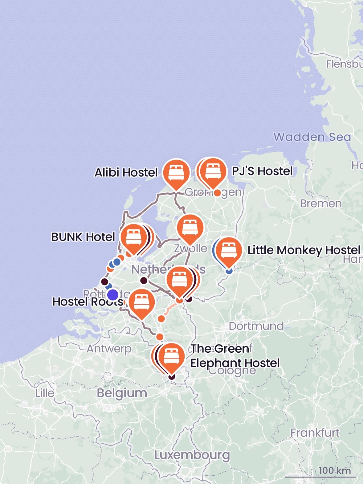 Explore Bikepacking Holland like never before! 🗺️
Our new interactive map (to find on our website) shows you exactly who we are, where the hostels are based, and the routes you can ride.
Plan your own trip, discover Holland’s nicest hotspots, and see the full community at a glance - all in one place.
Have suggestions? Help us by sending in your favorite hotspot as biker and help our network grow! 🌿
#bikepacking #bikepackingholland #wolfmaps #cyclingadventures #bikeroute #exploreholland #cyclingcommunity #bikelife