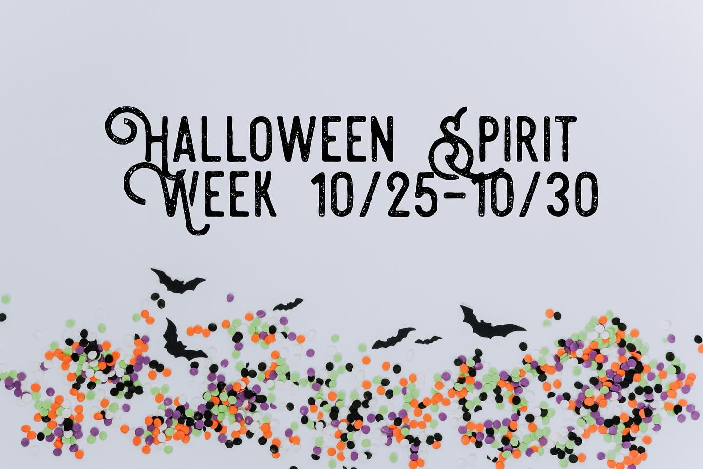 Don’t forget to get festive during our Halloween Spirit Week! Wear any costume that you can safely dance in (no masks). We can’t wait! 🎃