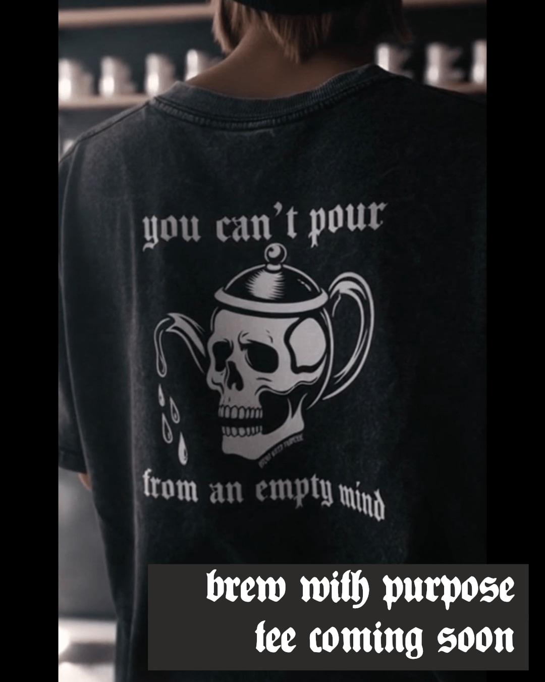 Therapist: “Try self-care.”
Me: Buys another black tee.
Coping looks different for everyone — mine just happens to come in acid wash.
☕ Stay tuned — drop date’s around the corner.