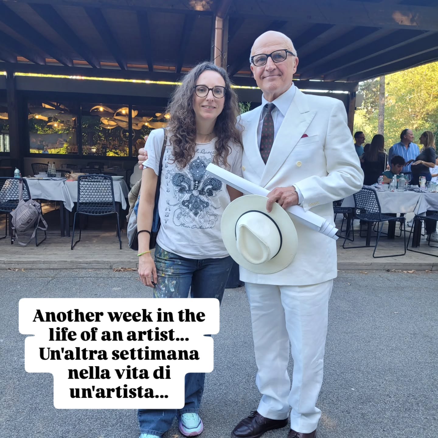 Another week in the life of an artist....
Un'altra settimana nella vita di un'artista...
A week filled with paperwork and bureaucracy, but a weekend that I will never forget.
Una settimana piena di fogli e burocrazia ma un fine di settimana che non dimenticherò mai.
The car I painted and I will both be in the movie "Lola Bum" out in theaters in the spring of 2026.
La macchina che ho dipinto e io saremmo nel film "Lola Bum" che sarà al cinema nella primavera 2026.
20 years ago I watched "Il Ciclone" and saw Paolo Hendel, I never thought that one day we would be on the same movie set with my art and that I would meet him. 20 years ago I worked in high-end fashion, and this weekend I received books with great significance. Christian Dior was my first job, Dolce & Gabbana was my first buying appointment....
20 anni fa ho guardato "Il Ciclone" e ho visto Paolo Hendel nel film. Non avrei potuto immaginare che un giorno saremmo stati insieme sullo stesso set cinematografico con la mia arte è lo avrei conosciuto. 20 anni fa lavoravo nella alta moda e questo weekend ho ricevuto 3 libri in regalo con grande significato. Christian Dior era il mio primo lavoro, Dolce & Gabbana era il mio lavoro come assistant buyer...
I am still pinching myself and feel incredibly lucky because my art is taking me places I never could have imagined....and this is just the beginning.
Mi sto facendo ancora pizzicotti e mi sento incredibilmente fortunata perché la mia arte mi sta portando in posti che non avrei mai immaginato....e questo è solo l'inizio.
#abstractart #movie #filmcamera #andaction🎬 #arteastratta #blessed #acting #moviescenes #camera #artvibes #artprojects #carart #customcar #dreambig #artisforever #artistlife #abstractpainting #painting #lucky #arte #dowhatyoulove #dontstopmenow