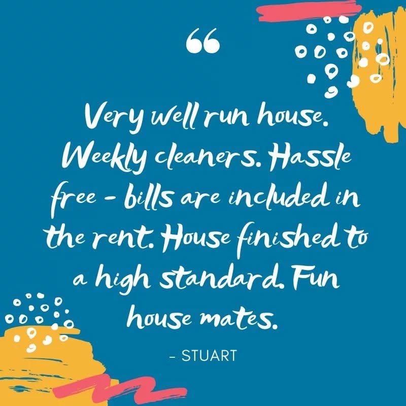 We pride ourselves on matching housemates to the house that is right for them! Thanks Stuart we are so pleased to hear this 💙🏡