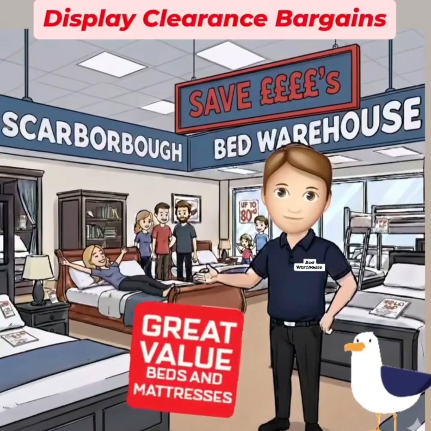 Your local bed store since 1984. Free delivery within 25 miles and disposal of old bed service available.
Pop in to see our latest bargains, several display clearance lines heavily reduced to make room for new floor models waiting in the back for space and we have great package deals. Come check us out we are just off Dean Road.