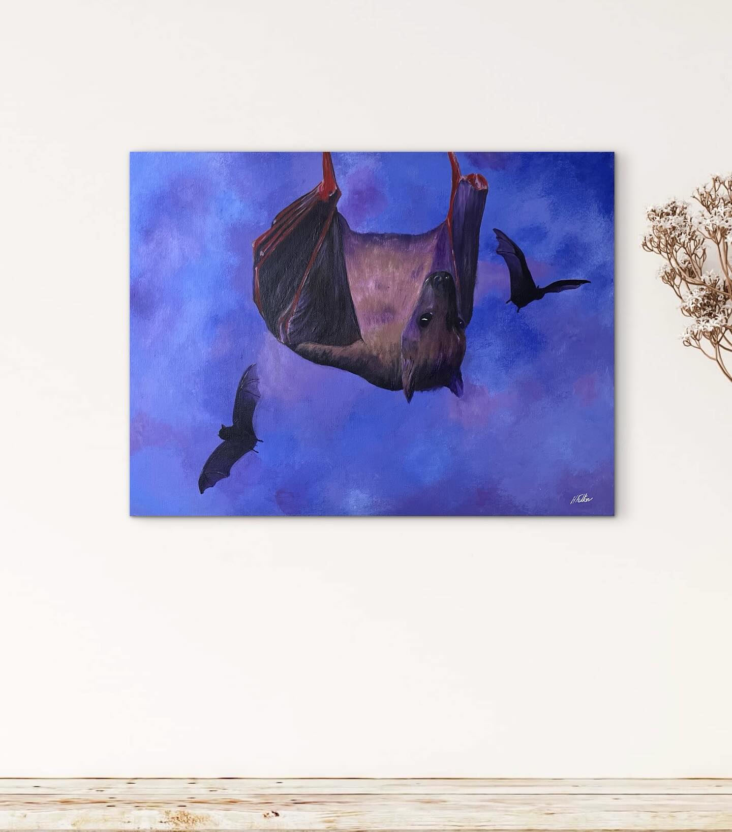 ‘Fly By Night’
I started this bat painting earlier in the year but what better time to complete it than in time for spooky season! 🦇
#bats #spookyseason #acrylic #halloween