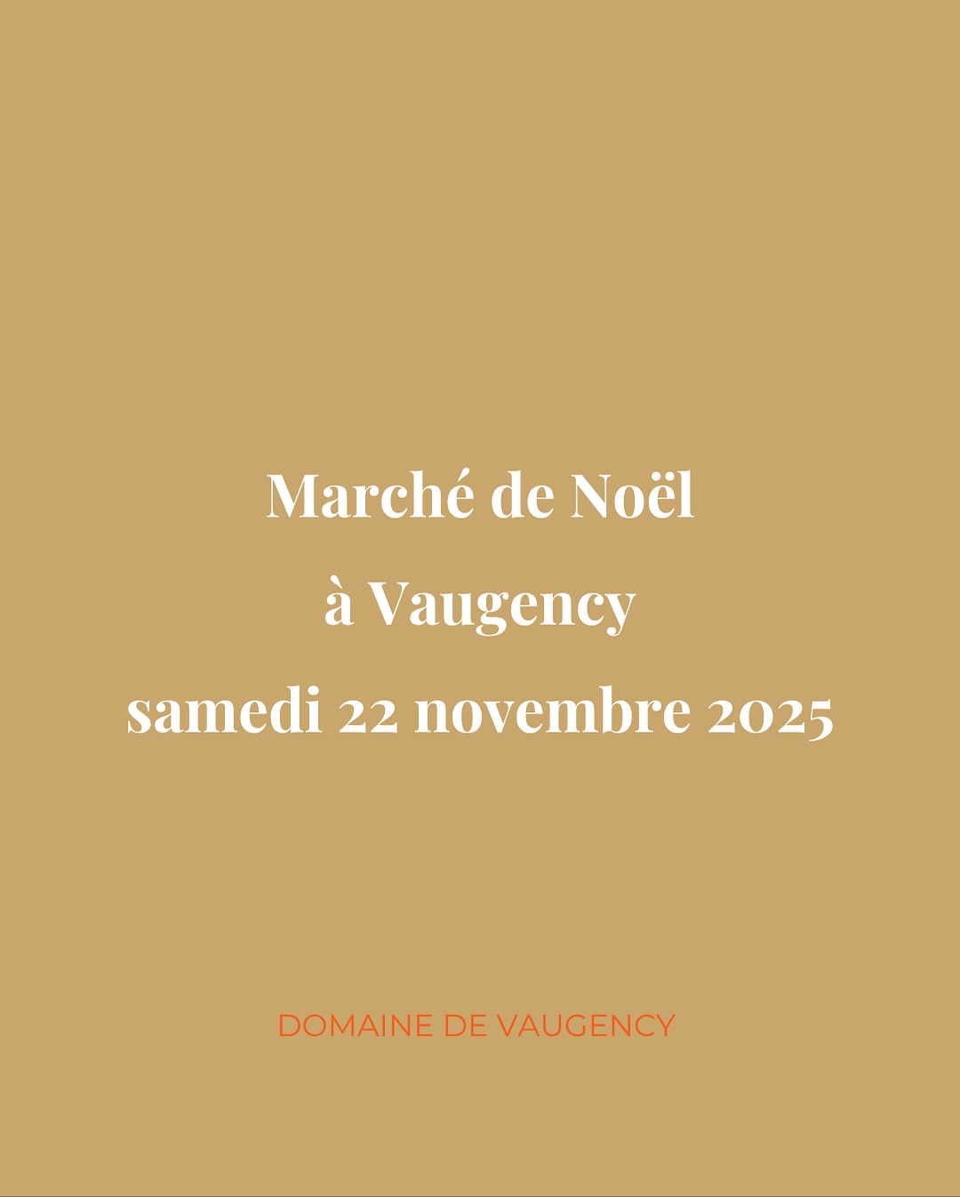 🎄 Marché de Noël au Domaine de Vaugency 🎄
Le 22 novembre, rejoignez-nous pour une journée pleine de magie et de nature.
👉 Des artisans locaux, des gourmandises de saison, et l’ambiance chaleureuse du domaine …
Un moment pour préparer Noël autrement, dans un lieu plein de charme ✨
📍 Domaine de Vaugency – Marne
🗓 Samedi 22 novembre
🕰 De 13h à 22h
🕯 Notez la date dès maintenant et venez plonger dans la douceur de l’hiver à Vaugency.
On a hâte de vous y accueillir !!
.
.
.
.
.
#marchédenoël #domainedevaugency #noëlenchampagne #artisanslocaux #ambiencedenoël #natureetfêtes #noëlécoresponsable #sortiechampagne #événementlocal #viedevillage #marne