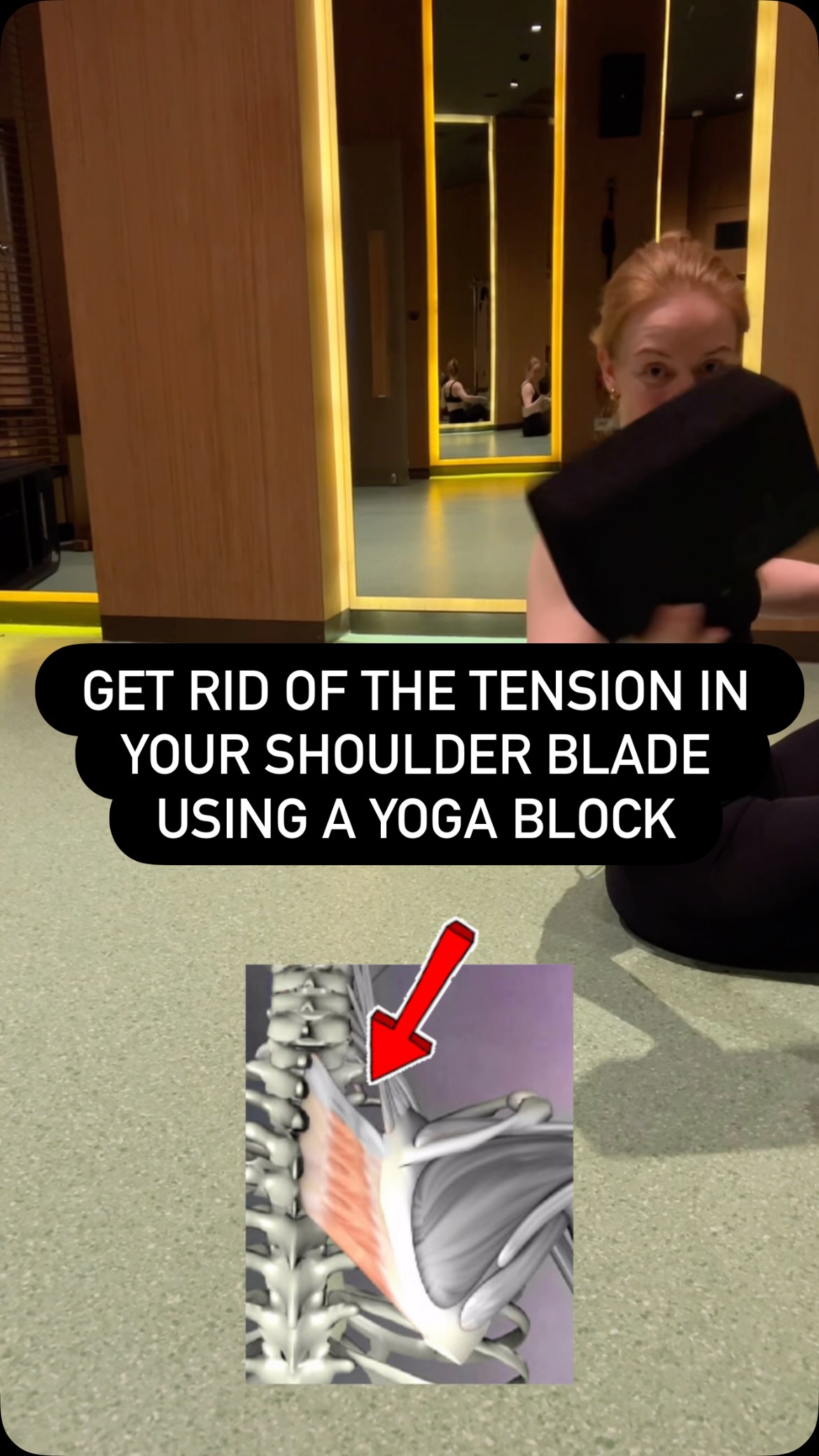 Feeling like your breathing is restricted? ๐ฎโ๐จ
Perhaps youโve youโve sat at your desk or on the plane for a few hours and notice your shoulders have started to creep towards your screen and up to your shoulders ๐ฆ
Or you might feel a pull in between shoulder blade and spin that feels quite knotty ๐ชข
Grab a yoga block (or foam roller/ book wrapped in a towel & a cushion for some added head support) & letโs get some movement into your torso ๐๐ผ
1. Place the block vertically between your shoulder blades and lie down keeping the knees bent. Bring your arms out to 90 degrees & just stay. Donโt force them lower. Allow gravity to lower them. Inhale & exhale fully, drawing your ribs gently down towards the hips to feel deeper pelvic floor activation (if you do this breathing fully supine without the block you should see & feel a more intense activation when done properly)
2. Start to internally and externally rotate your arms trying to keep the spine in contact with the block
3. Reach your arms up by your ears without giving into the temptation or reaching as far as possible meaning you lift off the block
4. Combine both movements by doing a floor angel
Repeat each movement 10x or as many times as desired & see how you feel after ๐ฅณ