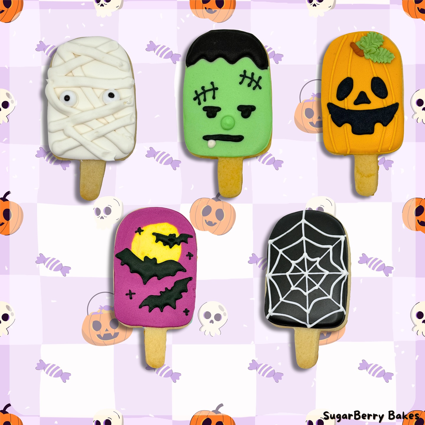 A chilling collection of Halloween pops! 🎃👻 Perfect for parties, treats, or spooky sweet tables.
Conjure up your order:
📱 Text (440) 815-1822
🕸️ Email hellosugarberrybakes@gmail.com
.
.
.
#cutedesserts #homemade #baking #decoratedcookies #bakedgoods #yum #foodiegram #bakery #sugarcookies #HandDecoratedCookies #foodie #dessert #cookies #homebaker#hellosugarberrybakes #halloween #halloweencookies #halloweendesserts