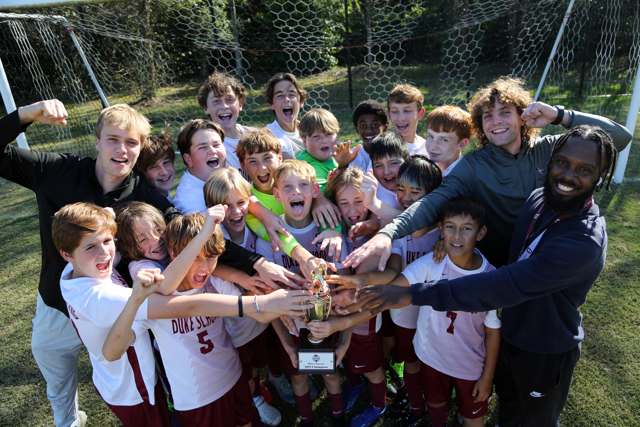 🏆⚽ Congratulations to our #DukeSchool Boys Middle School soccer team on becoming Bull City Champions! Our team won the Bull City Invitational tournament in penalty kicks 4-2, after the game was 0-0 at the end of regulation.
At Duke School, athletics are an extension of our values: collaboration, inclusion, and teamwork. With no tryouts and every student invited to play, our students learn what it means to belong, to work together, and to celebrate shared success.
#OnlyAtDukeSchool #middleschool #durham #Soccer #SoccerNC