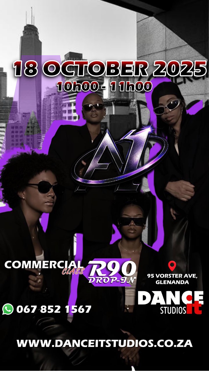 🚨 K-POP TAKEOVER THIS SATURDAY! 🚨
Get Ready! This week’s Commercial Class is being taught by the South African K-Pop group, @a1offiicial 🔥🤩‼️
They’ve been making major moves in the entertainment industry, representing K-Pop along with their unique choreography, and now they are bringing that energy to DanceIt Studios‼️🤯
Whether you’re a K-Pop fan or just love high-energy Commercial choreography, you do not want to miss this❗
🗓️ THIS Saturday, October 18th!
⏰ 10:00 - 11:00 AM
📍 95 Vorster Ave, Glenanda, Johannesburg South
💰 Drop-In: Only R90‼️ (💳 accepted)
Grab your spot ASAP! 🤩
WhatsApp for queries: 067 852 1567 or hit us up in the DMs 📲
#danceit #danceitstudios #A1 #kpop #dancestudio #dance #dancer #danceclass #dancelife #dancers #dancing #commercialdance #commercialclass