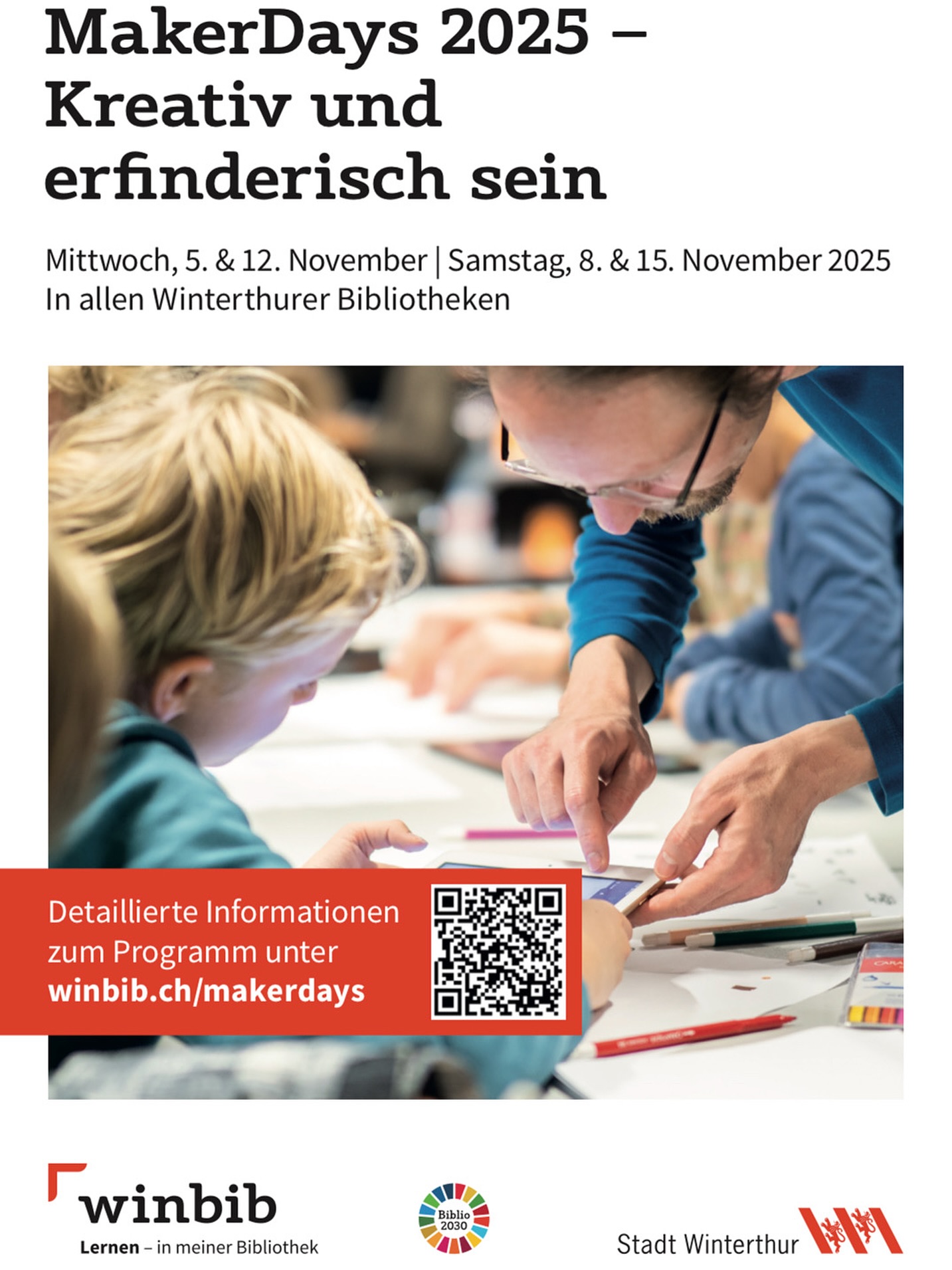 Das Fibre Atelier ist an den Maker Days der Winterthurer Stadtbibliothek mit dabei!
Komm am 15. November in die Stadtbibliothek Winterthur und starte dein erstes Cross-Stitch-Projekt.
Schnapp dir deine Kids, Enkel, Gottekinder, Nichten oder Neffen – es gibt viele spannende Workshops zu ganz unterschiedlichen Themen.
Das gesamte Programm aller vier Tage und aller teilnehmenden Bibliotheken findest du auf der Website der @winterthurer_bibliotheken.
Ich freue mich darauf, euch dort zu sehen!
#winterthurerbibliotheken
#fibreatelierkurs
#walkinworkshop
#winterthurcity 🇨🇭☀️
